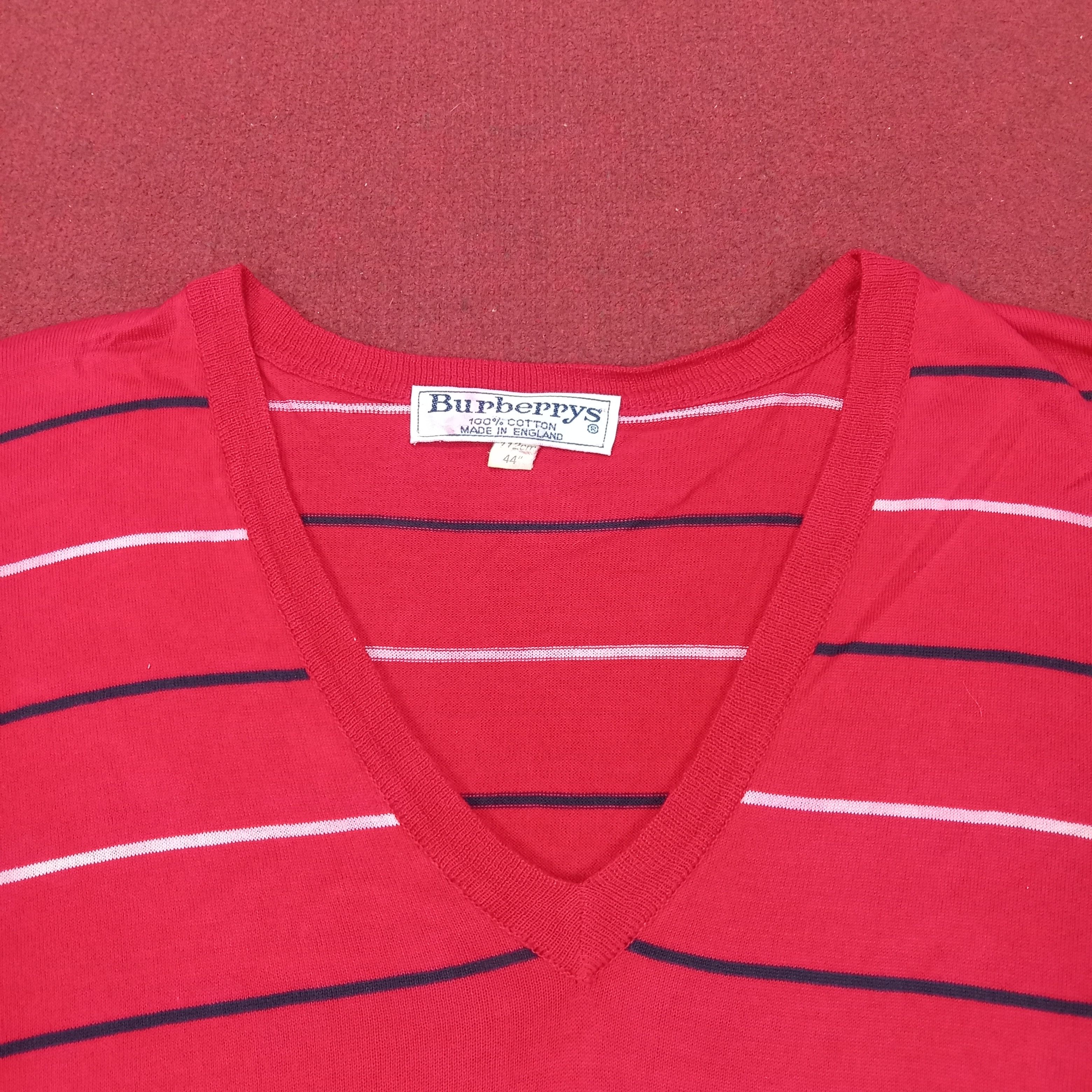 Burberry × Vintage Burberrys Small Logo Stripes Design Cardigan Sweater Style Size L / US 10 / IT 46 - 4 Thumbnail