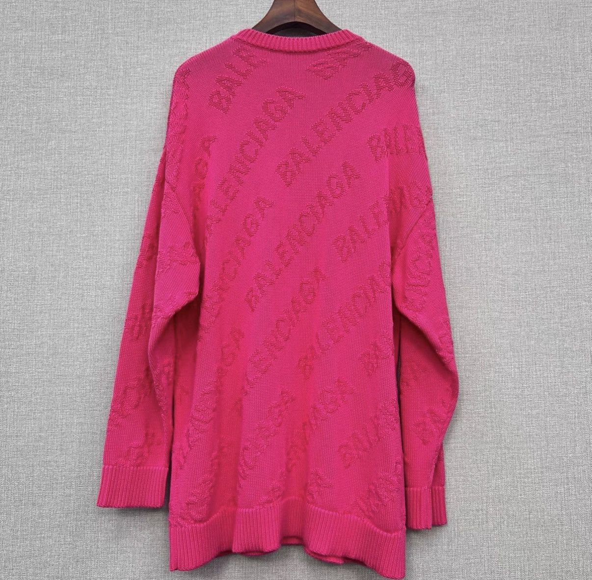 Balenciaga Balenciaga Fuchsia "Barrage" All-Over Print Knit Sweater Size US S / EU 44-46 / 1 - 2 Thumbnail