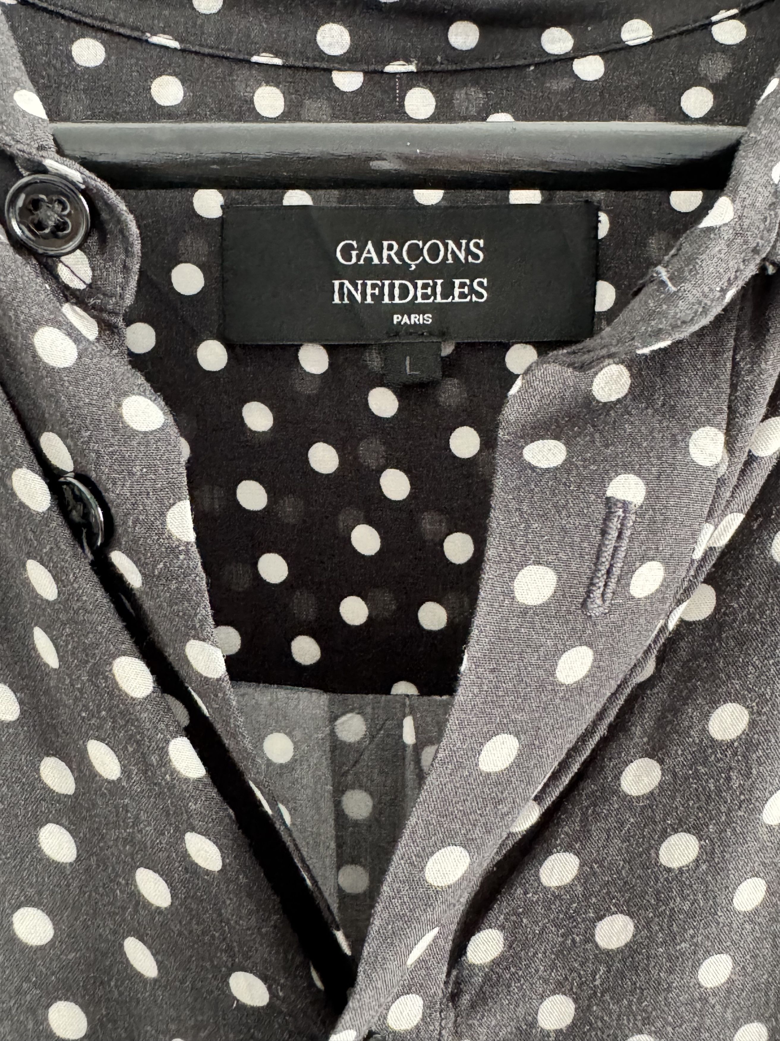 GARCONS INFIDELES Polka dot mens viscose shirt - Size L Size US L / EU 52-54 / 3 - 3 Thumbnail