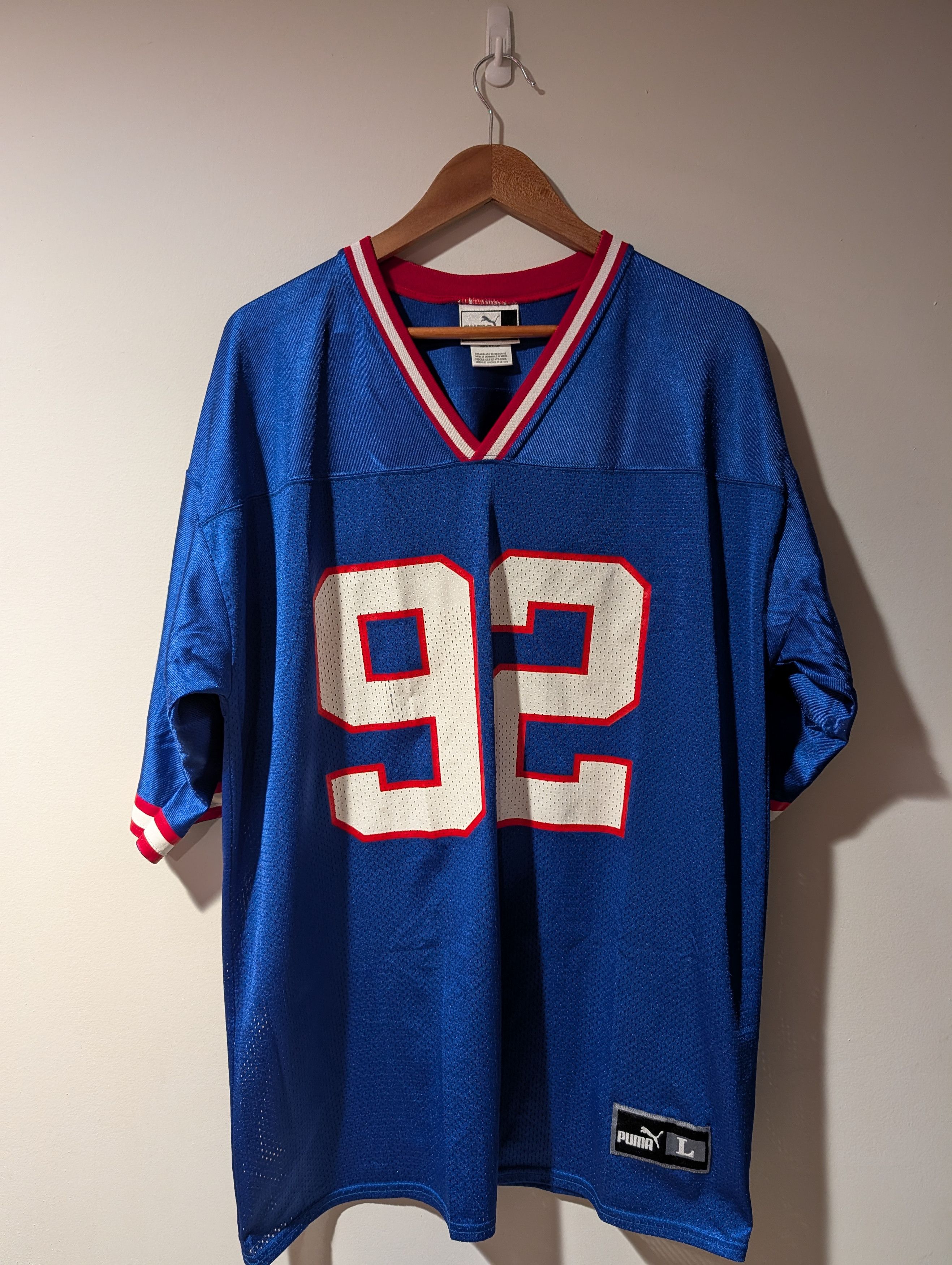 NFL Vintage 90s New York Giants Michael Strahan NFL Jersey Size US L / EU 52-54 / 3 - 5 Thumbnail