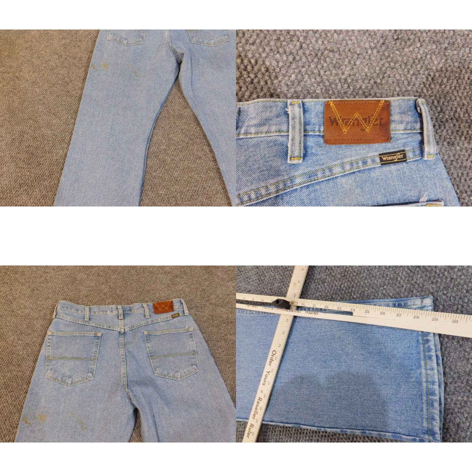 Wrangler Wrangler Jeans Mens 36x29 Blue Premium Wash Straight Vintage MGW20 Workwear Size US 36 / EU 52 - 8 Thumbnail