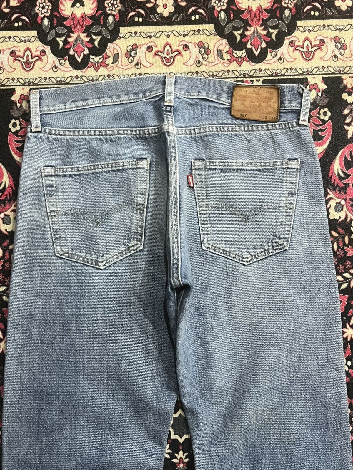 Levi's Levi’s 501 Big E Red Tab USA Flag Label Non Selvedge Jeans Size US 30 / EU 46 - 9 Thumbnail
