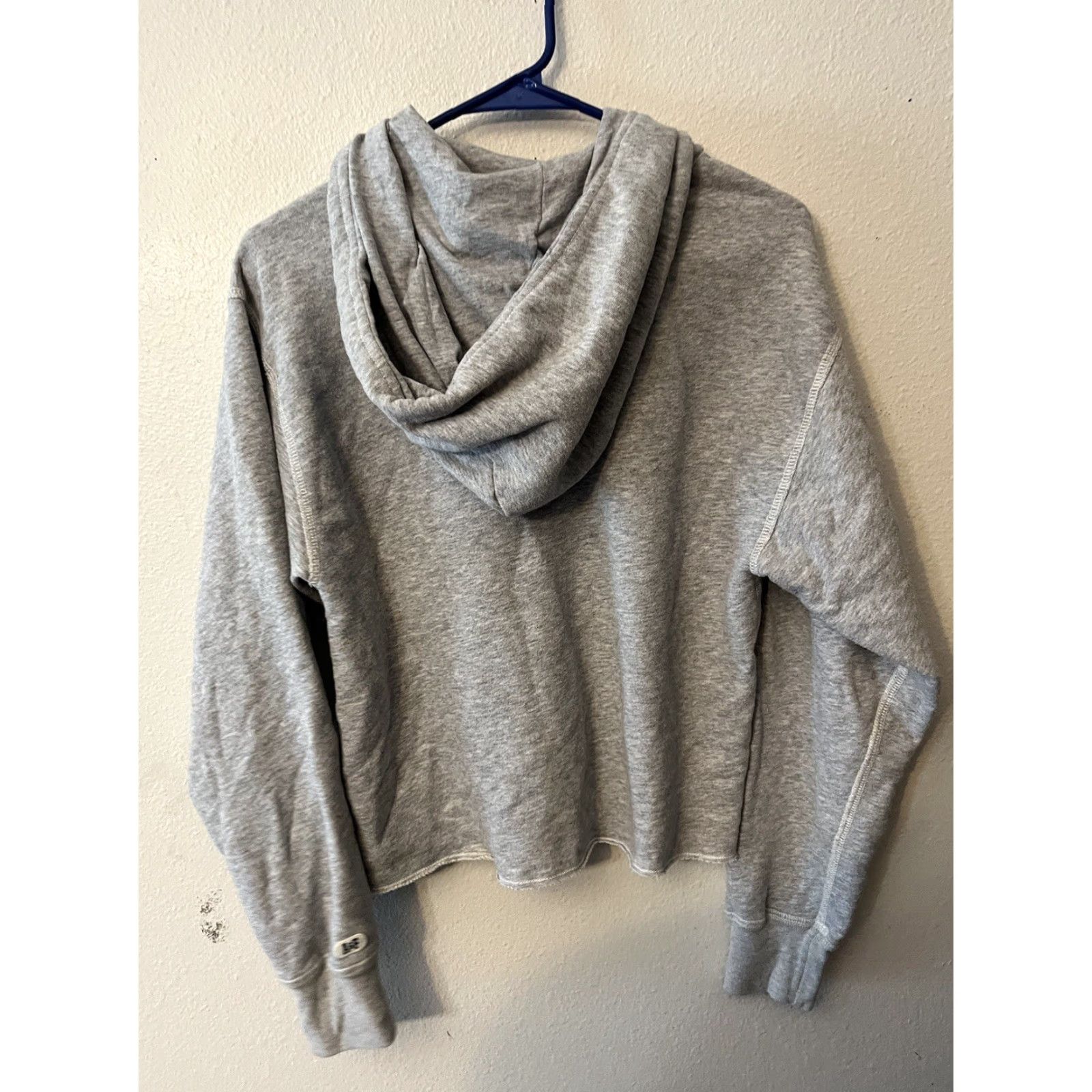 Abercrombie & Fitch Abercrombie & Fitch Pullover Women's Small Gray 1/4 Zip Hooded Sweater No Drawstring Vintage Style Shirt Womens Size S / US 4 / IT 40 - 3 Thumbnail