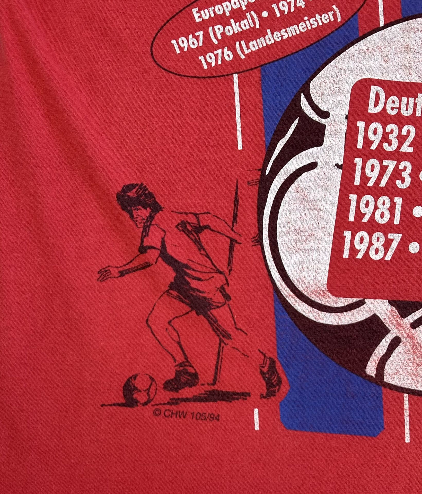 Vintage Bayern Munich Championship 1994 T-Shirt Size L Size US L / EU 52-54 / 3 - 16 Thumbnail