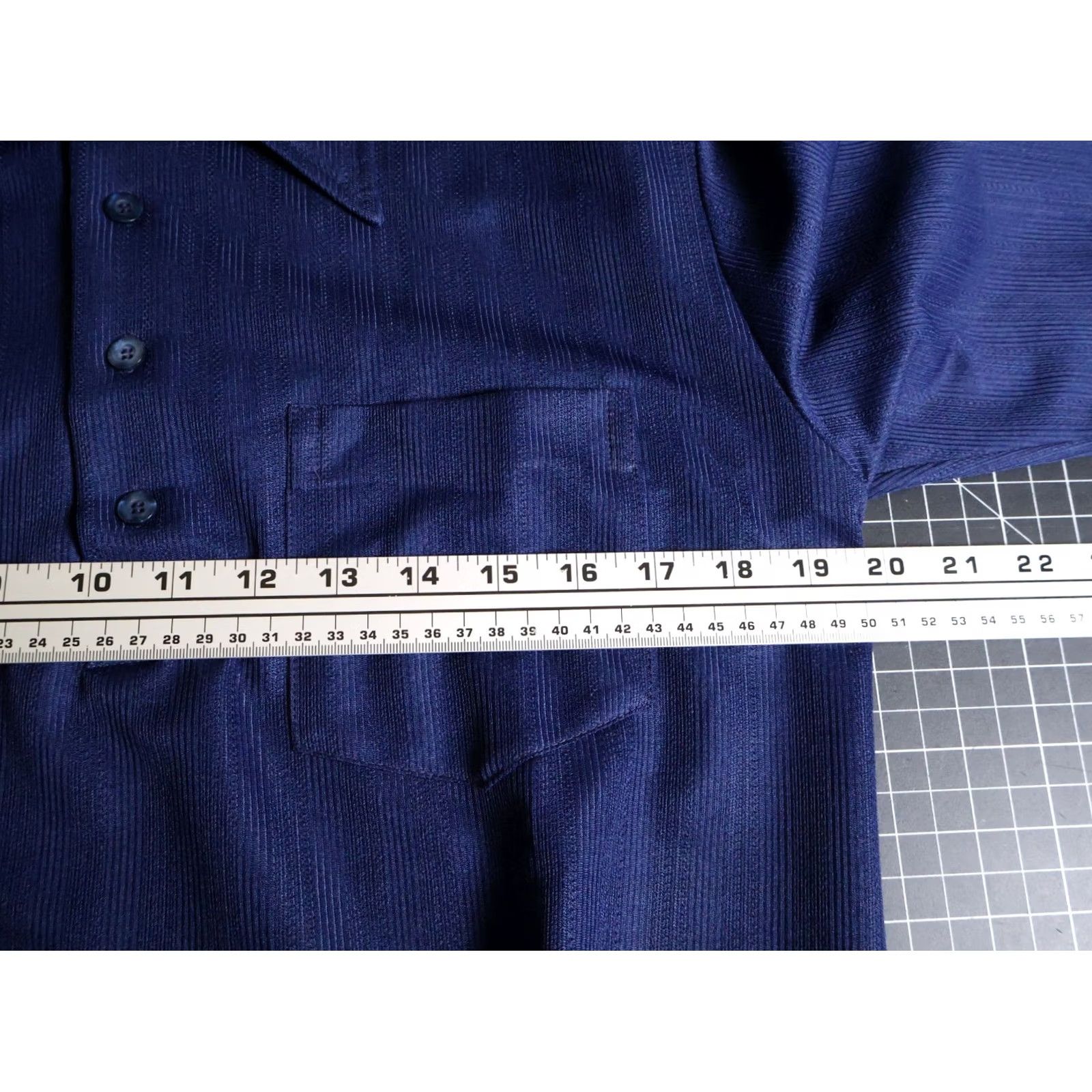 Jantzen VINTAGE Jantzen Knit Polo Shirt Mens Medium Dark Blue Lightweight Mod USA Shirt Polo Short Sleeve Casual 70s 90s Preppy Retro Boys Mens Size US M / EU 48-50 / 2 - 6 Thumbnail