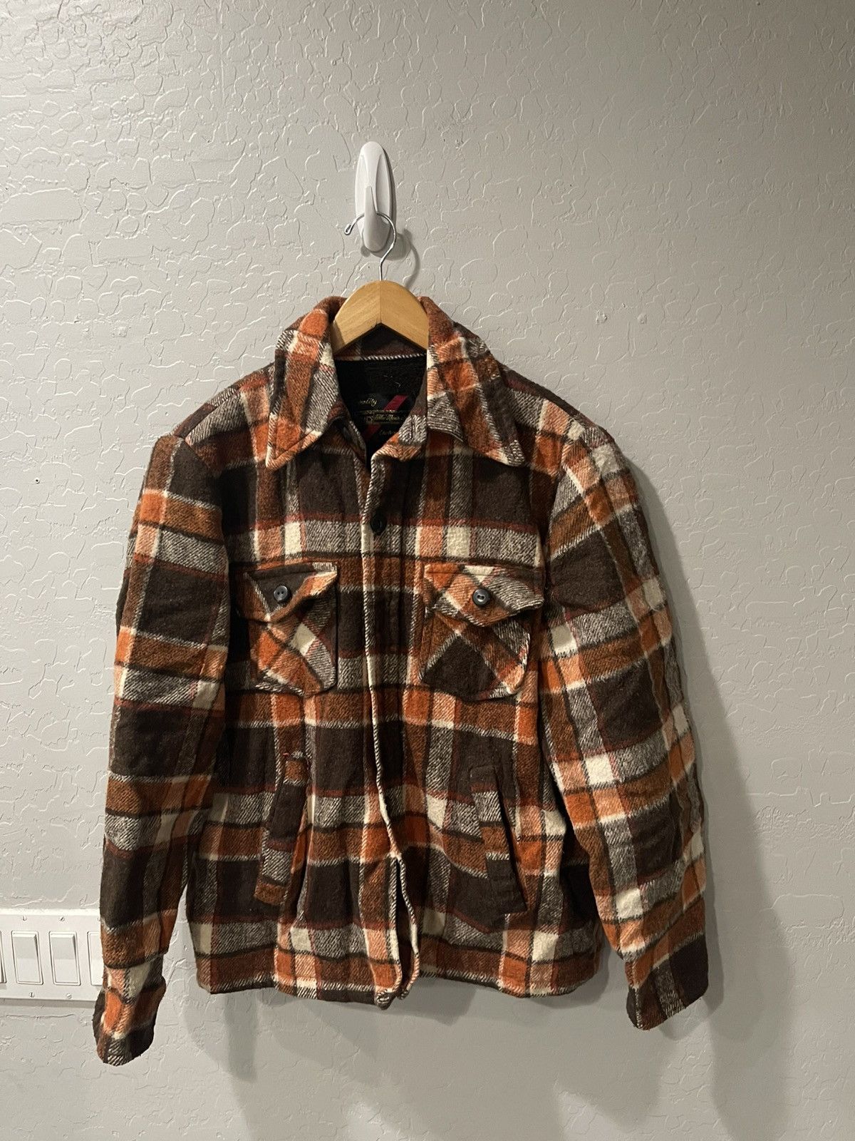 Sears × Vintage Vintage Sears Outerwear Flannel Fleece Button Up 38 Reg Size US M / EU 48-50 / 2 - 1 Thumbnail