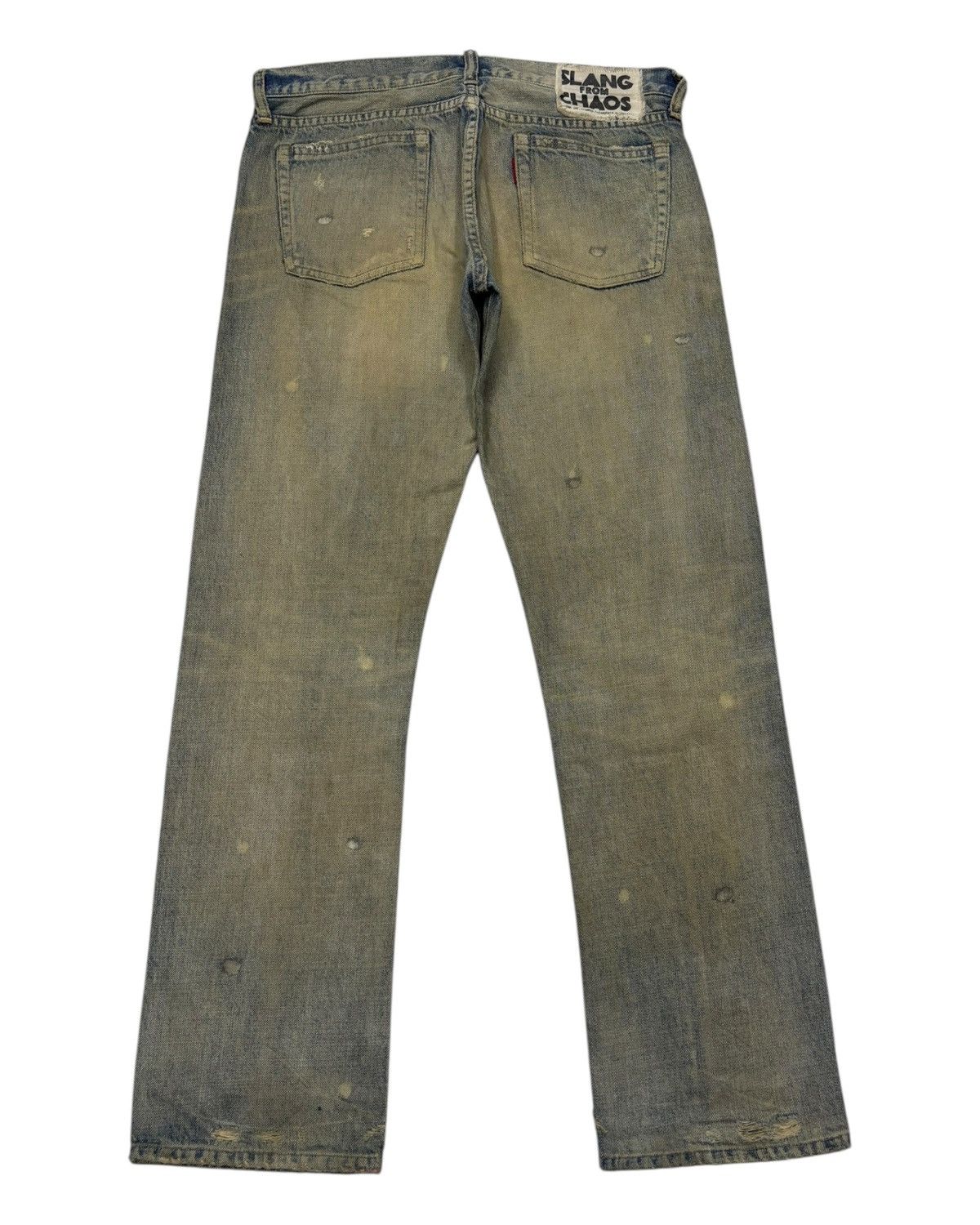 Kapital RUSTY SLANG FROM CHAOS DISTRESS DENIM UNDERCOVER DESIGN JEAN Size US 32 / EU 48 - 1 Thumbnail