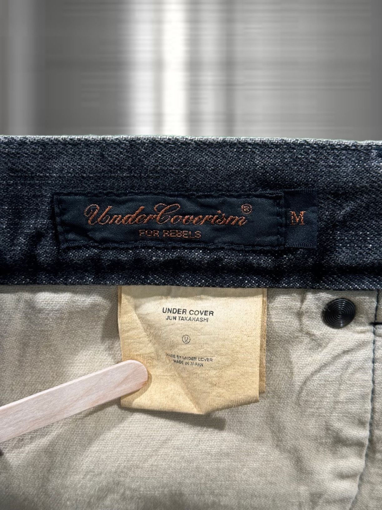 Jun Takahashi × Undercover Undercover AW02 "REBELGODS" Hybrid Denim Sweatpants Size US 31 - 6 Thumbnail