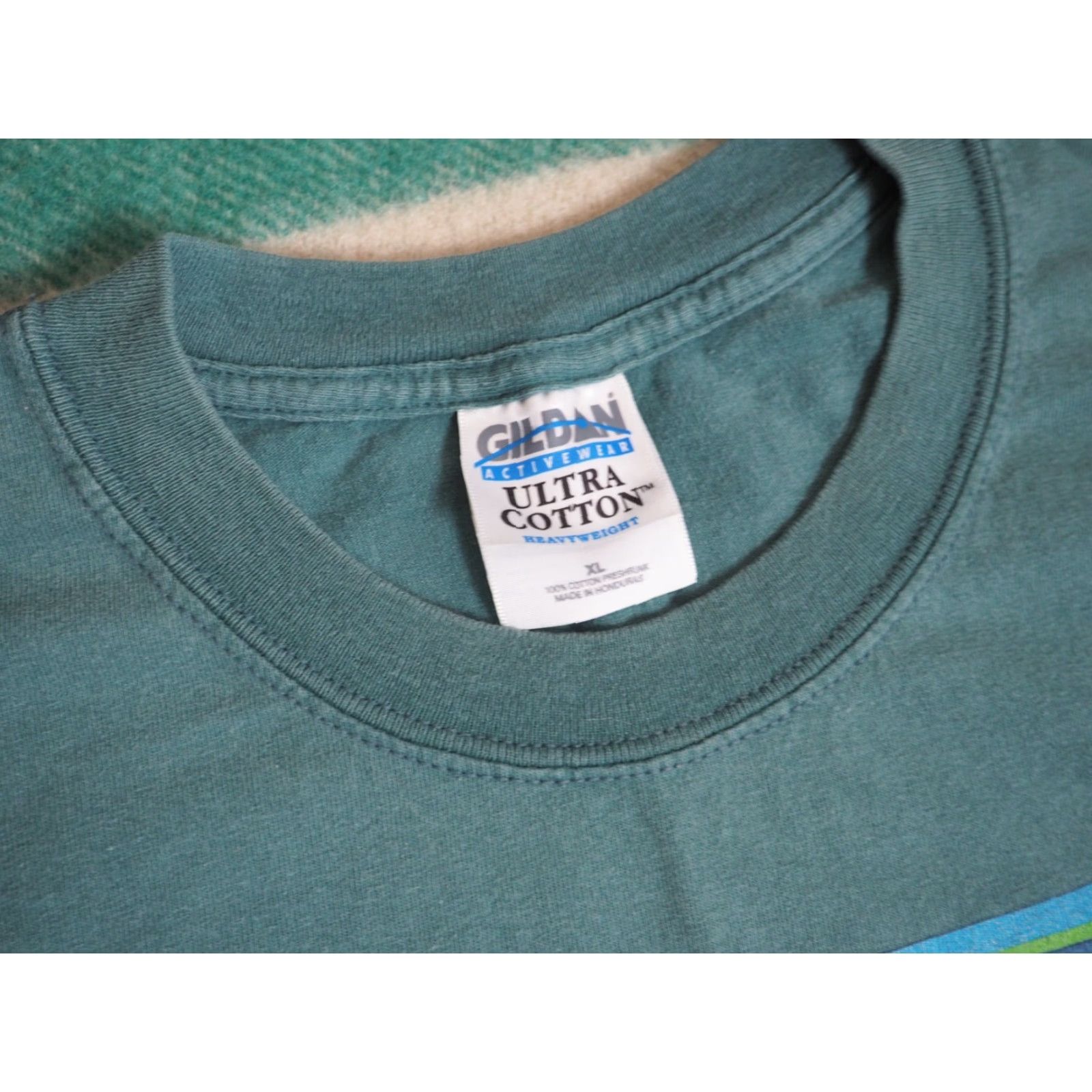 Gildan VINTAGE Gildan Tee T-Shirt XL Green Florida Air Show 2002 Y2K Crew Neck Short Sleeve Men Size US XL / EU 56 / 4 - 4 Thumbnail