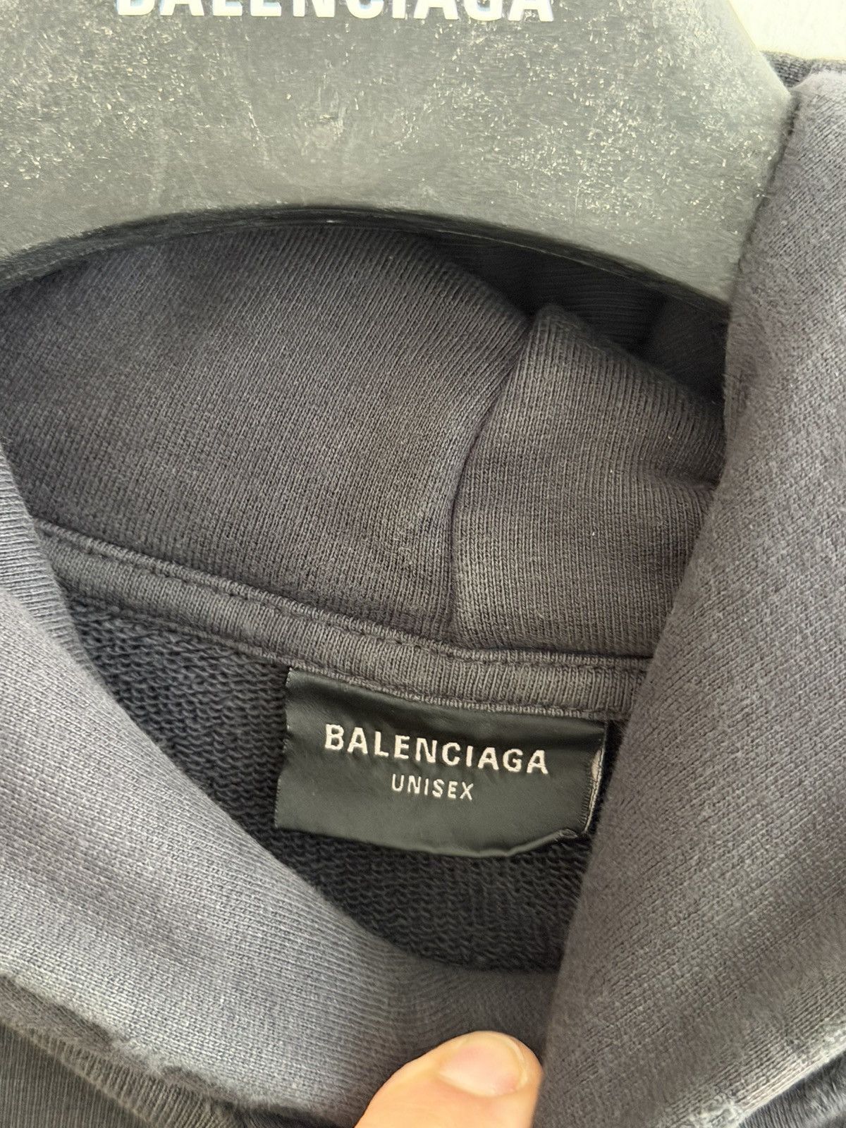 Balenciaga BALENCIAGA DEMNA WINTER 24 HOODIE DISTRESSED PLANET HOLLY Size US XL / EU 56 / 4 - 15 Thumbnail