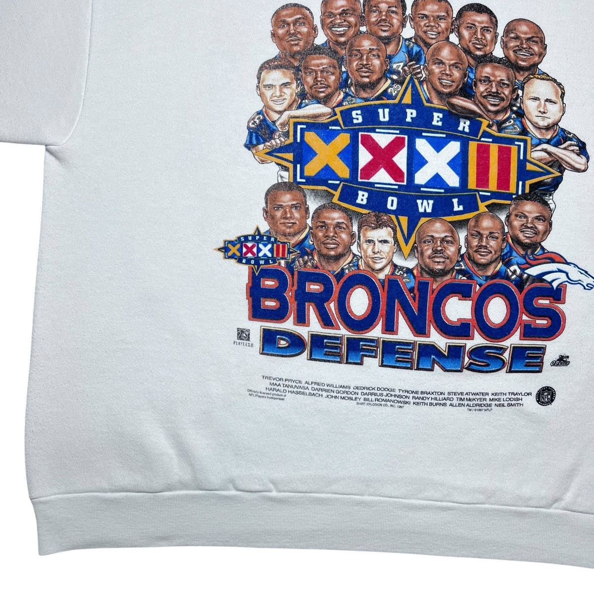 NFL Vtg 1997 NFL Denver Broncos Super Bowl Caricature Sweatshirt Size US XL / EU 56 / 4 - 13 Thumbnail