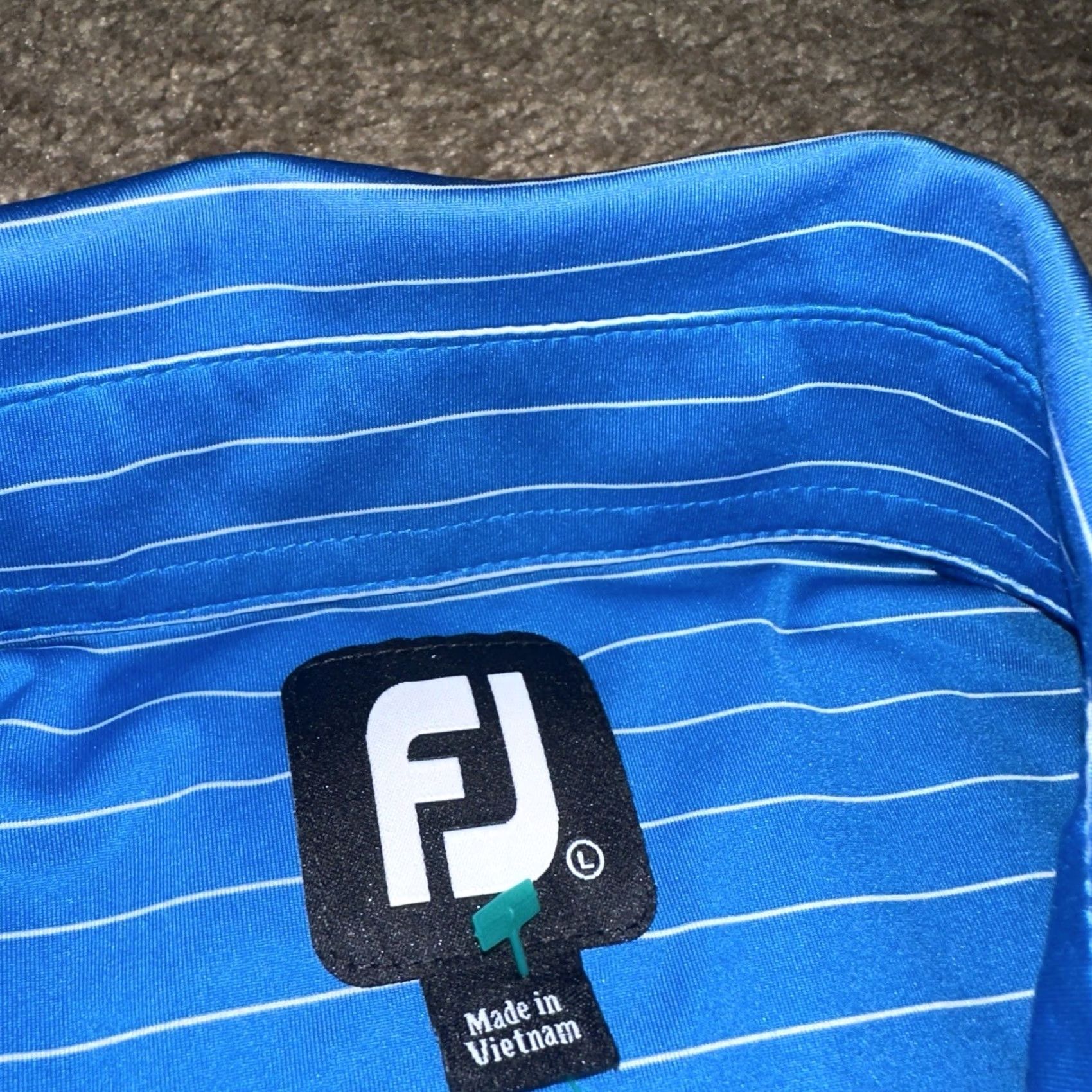 Footjoy Footjoy Golf Polo Shirt Mens Large Striped Performance Collared Short Sleeve Size US L / EU 52-54 / 3 - 2 Thumbnail