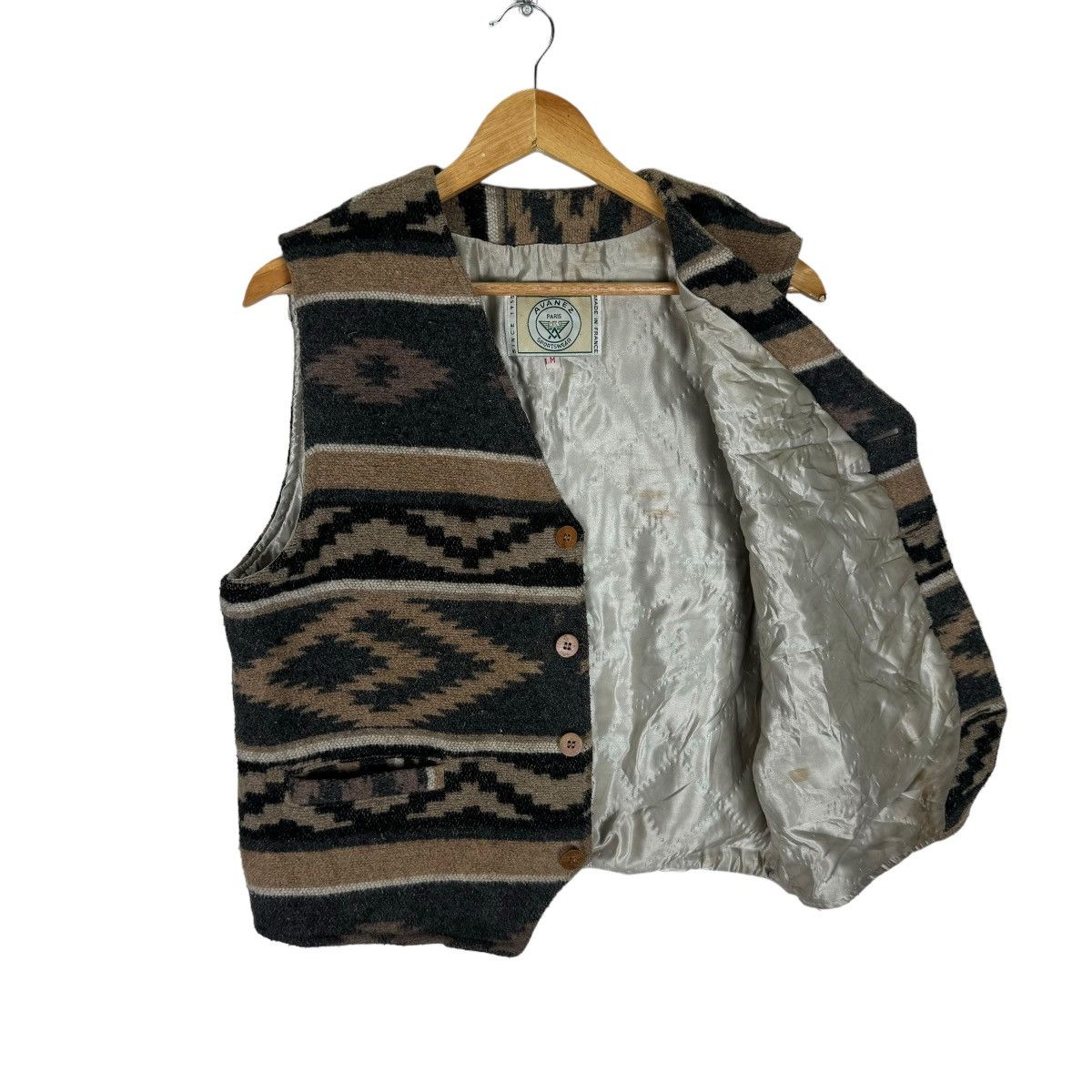 Native ❄️80s AVANEZ FRANCE AZTEC WOOL VEST LIKE CHIMAYO Size US M / EU 48-50 / 2 - 5 Thumbnail