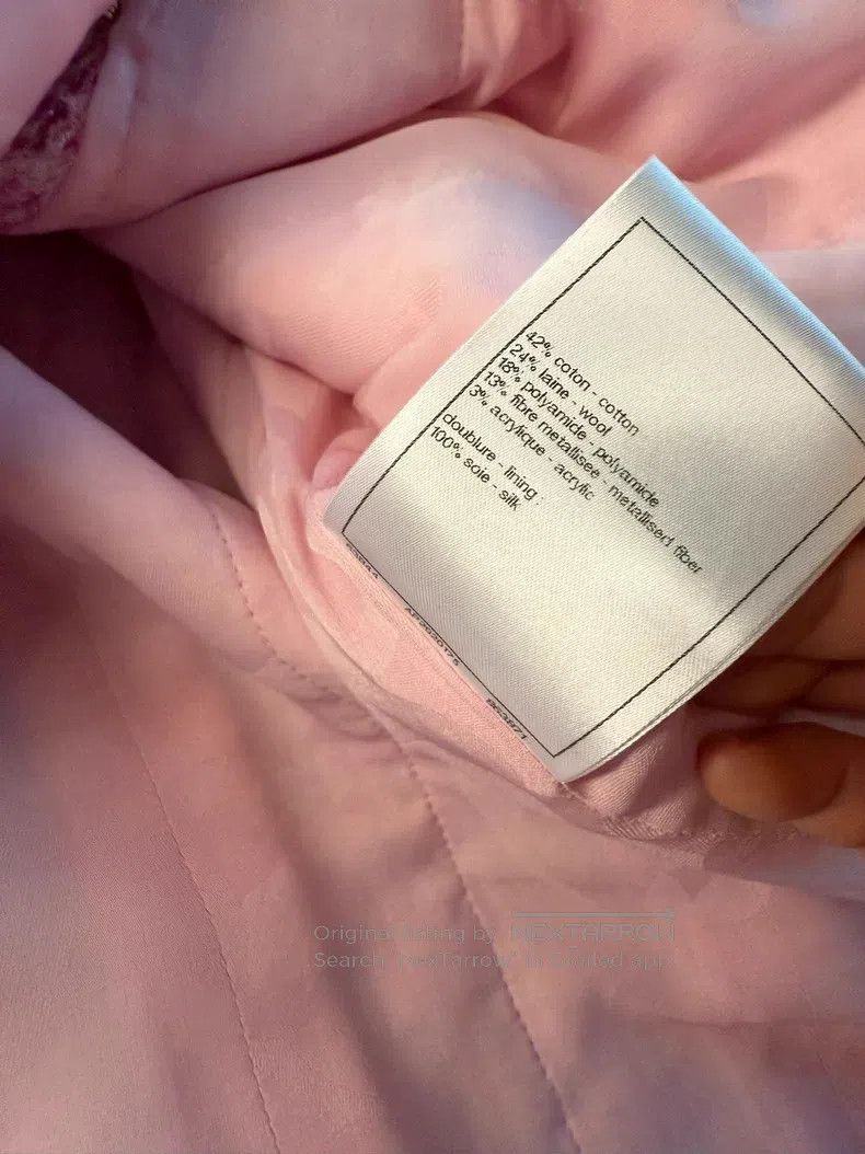 Chanel 25p pink pearls jacket