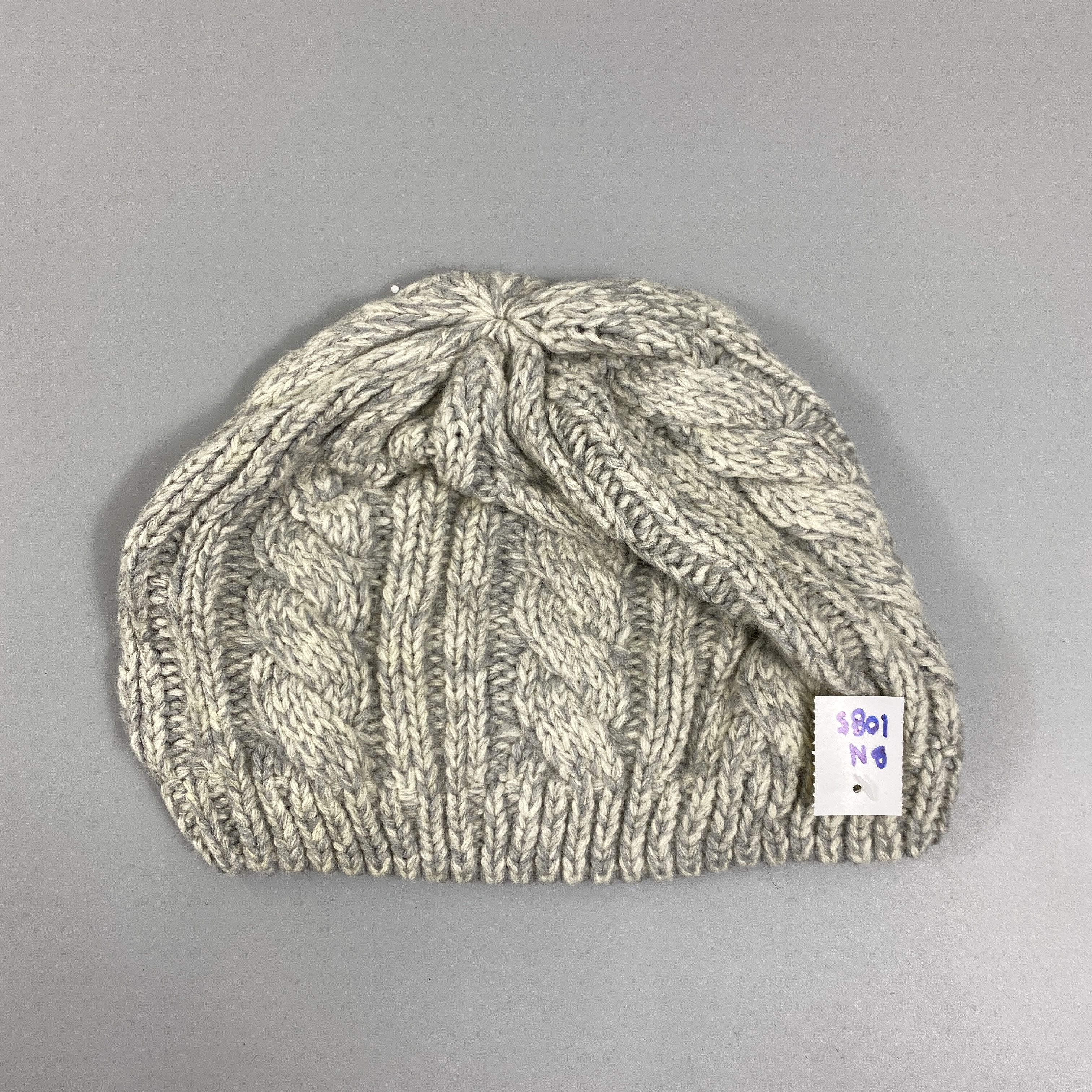 Japanese Brand Crochet Cable Knit Beanie Hats -BN1085 Size ONE SIZE - 6 Thumbnail