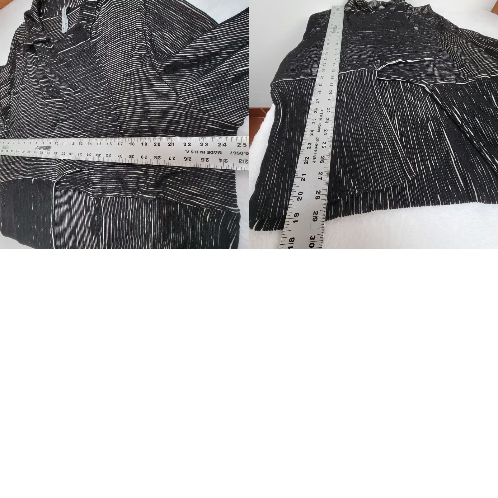 Vintage Cynthia Ashby Black & White Striped Open Front Drape Cardigan Jacket Small Womens Size S / US 4 / IT 40 - 8 Thumbnail