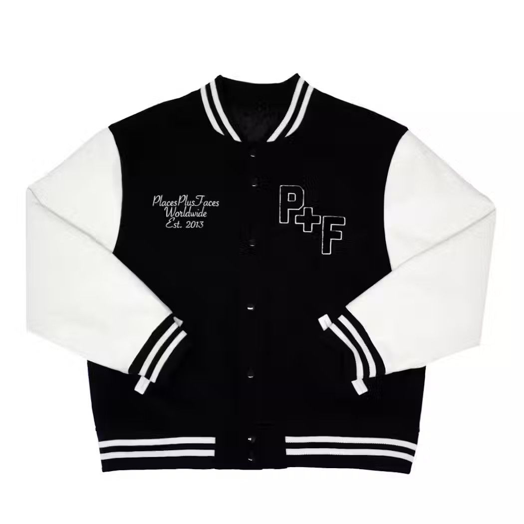 Places + Faces 💚 2021 Places + Faces Team Varsity Jacket Black Large Size US L / EU 52-54 / 3 - 2 Thumbnail
