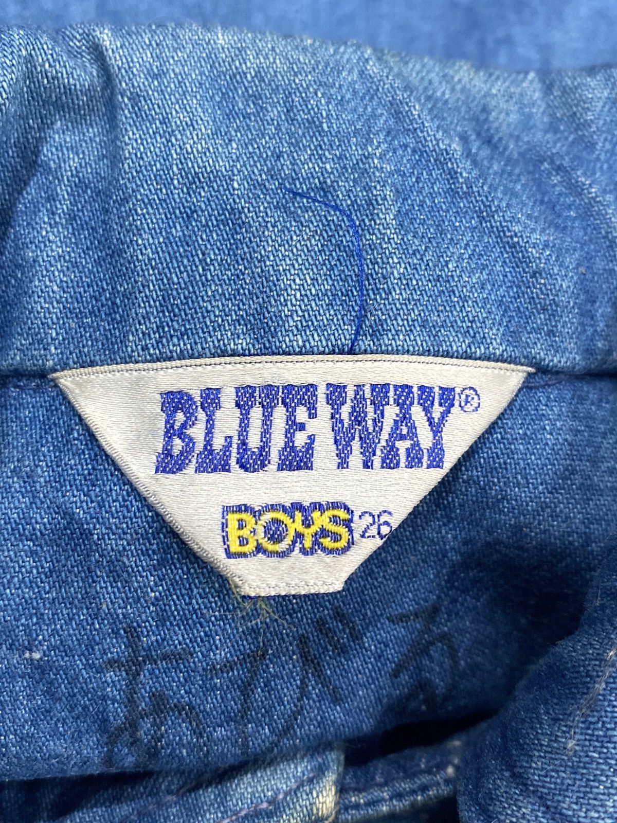 Vintage Vintage BLUE WAY Boys Denim Jacket Button Size US XXS / EU 40 - 23 Thumbnail