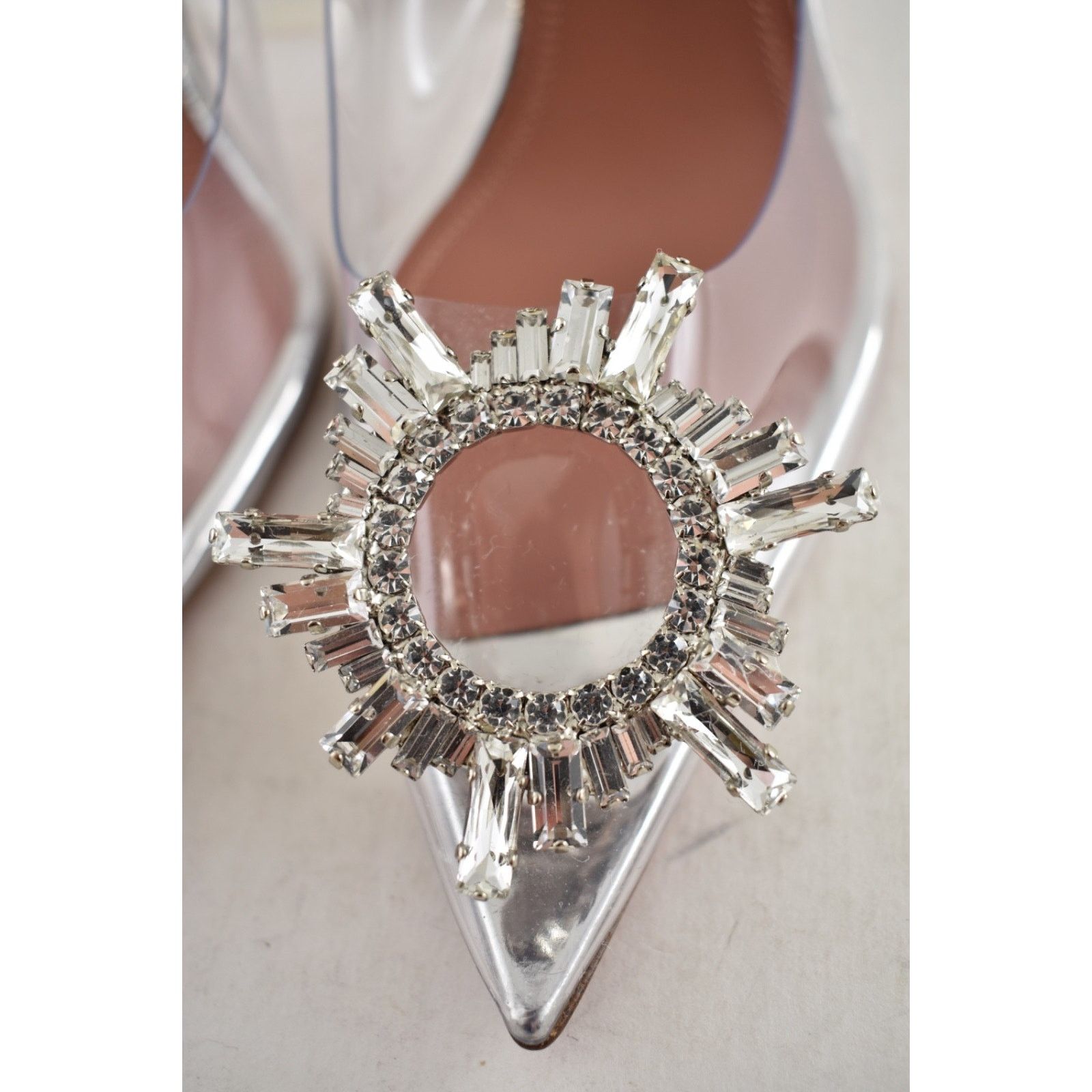 Amina Muaddi Amina Muaddi 95 Begum Pump Clear Transparent Glass Crystal Size US 6 / IT 36 - 11 Thumbnail