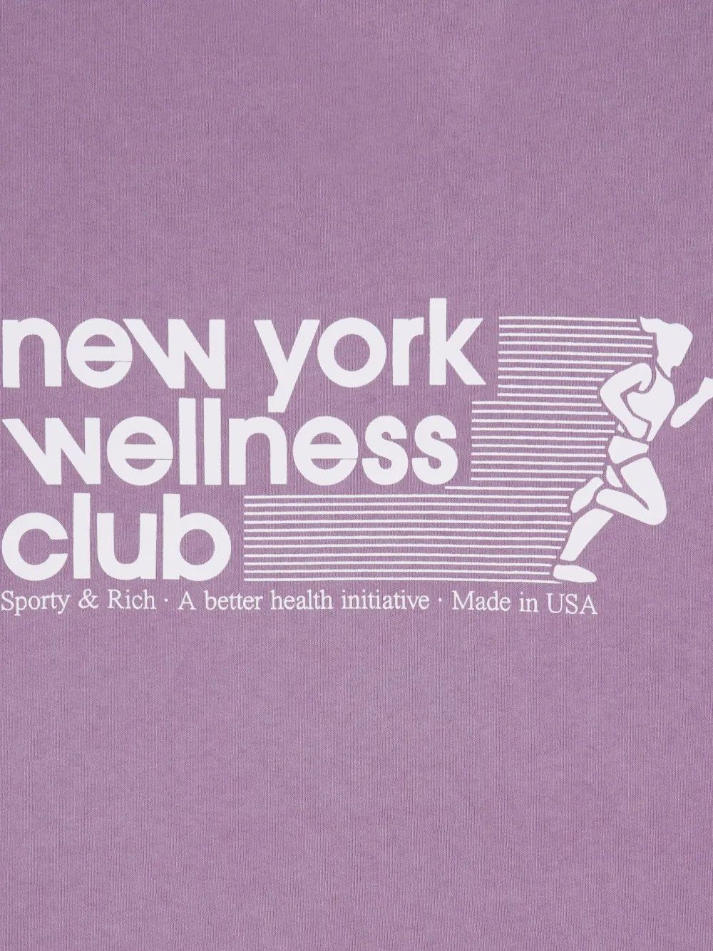 Sporty & Rich o1mle0525 USA Wellness Club Crewneck Sweatshirt in Purple Size M / US 6-8 / IT 42-44 - 3 Thumbnail