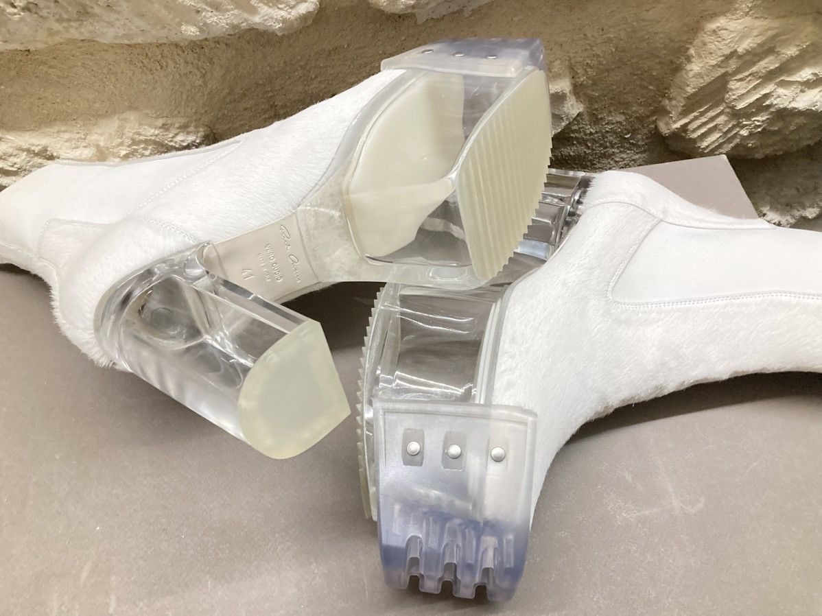 Rick Owens NEVER WORN/ Rick Owens Chalk White Grill Kiss Boots Size US 8 / EU 41 - 8 Thumbnail