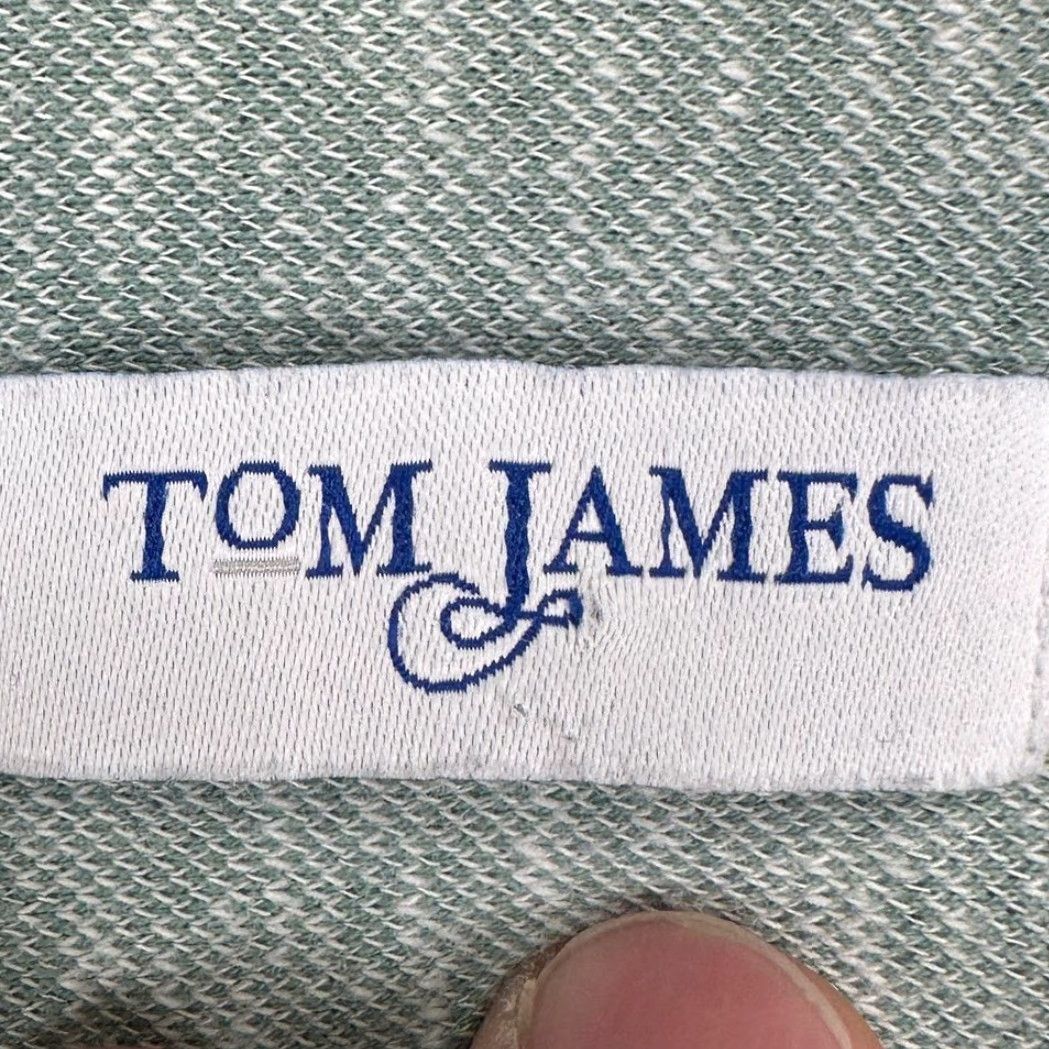 Vintage VINTAGE? No. Tom James Linen Blend Button Up Shirt Adult XL Light Green Short Sleeve Mens Size US XL / EU 56 / 4 - 4 Thumbnail