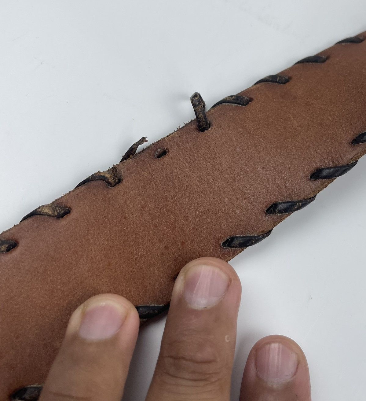 Genuine Leather × Japanese Brand leather belt tc7 Size 38 - 3 Thumbnail