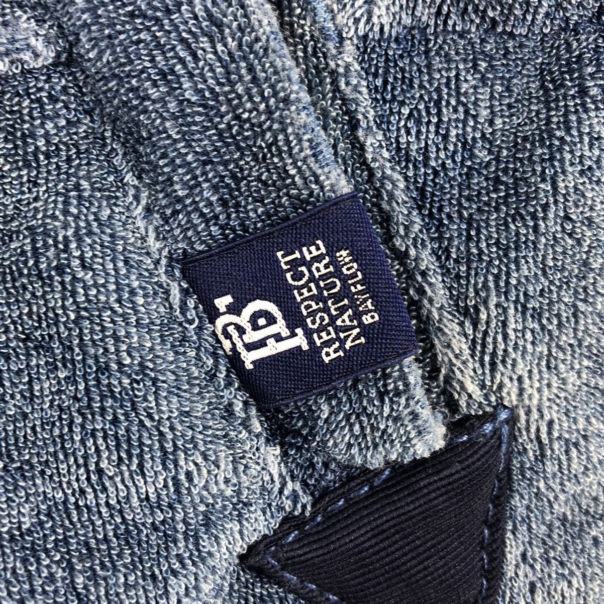 Japanese Brand Puffer Jacket Thrashed Fade Blue Indigo by Bayflow Size US M / EU 48-50 / 2 - 11 Thumbnail