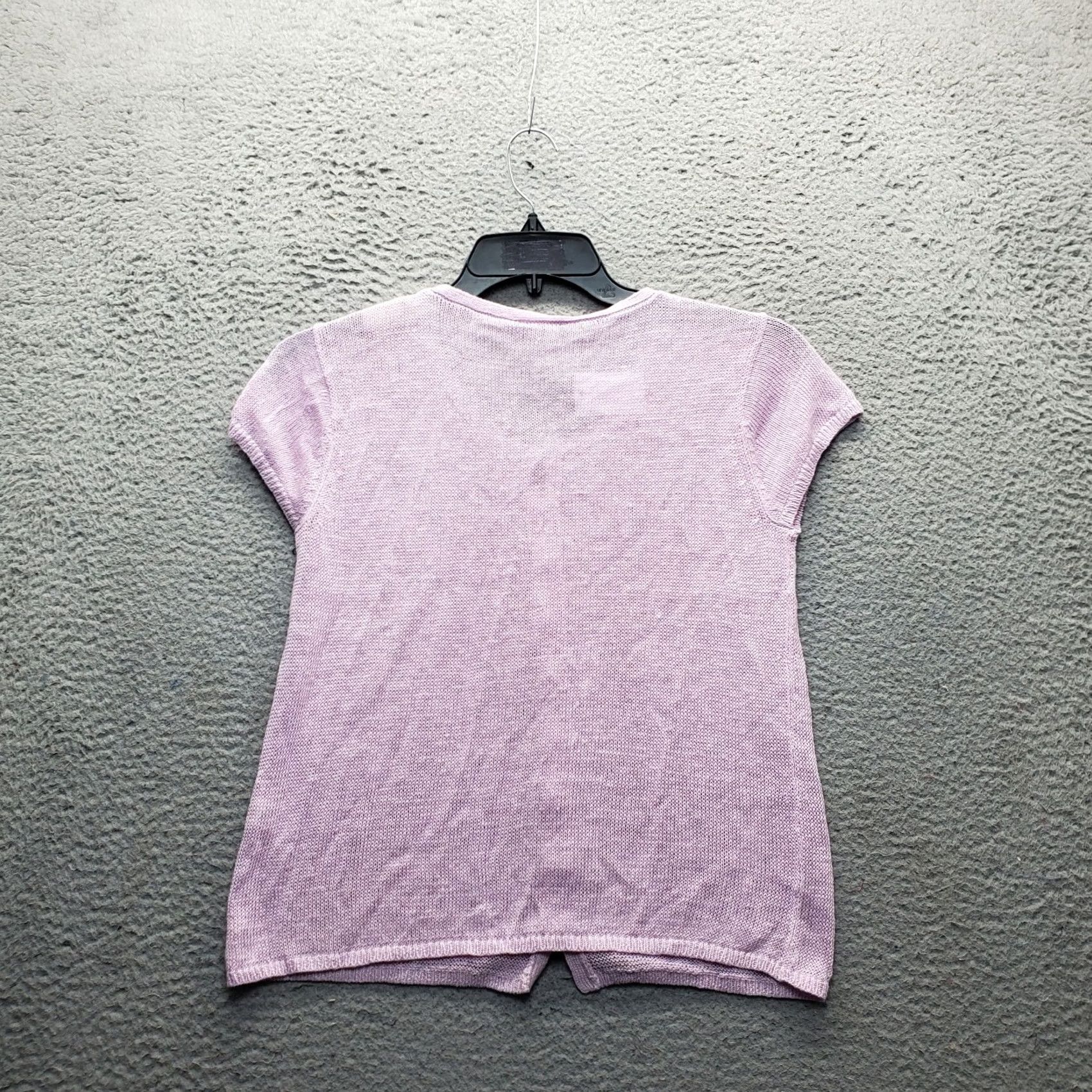 J. Jill J. Jill Knit Cardigan Top Womens Small Purple Classic Short Sleeve Button Front Size S / US 4 / IT 40 - 2 Thumbnail