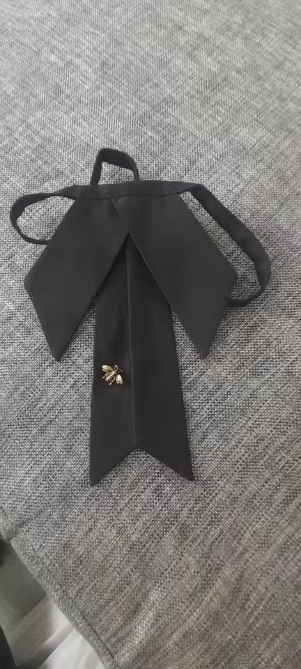 Japanese Brand × Leather College Style Black Fabric Bow Tie Size ONE SIZE - 3 Thumbnail