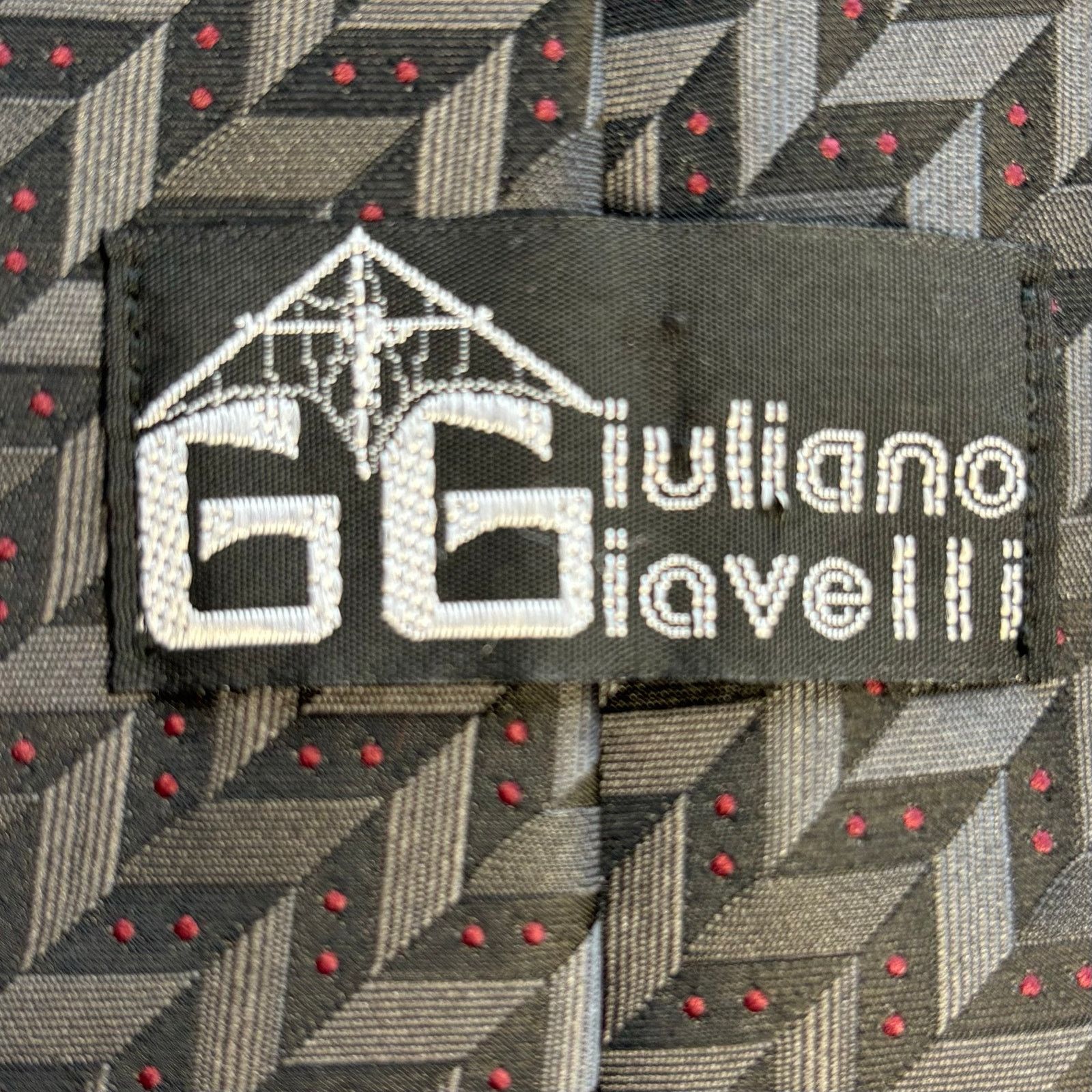 Other Giuliano Giavelli Geometric Tie Black and Steel Size ONE SIZE - 9 Thumbnail