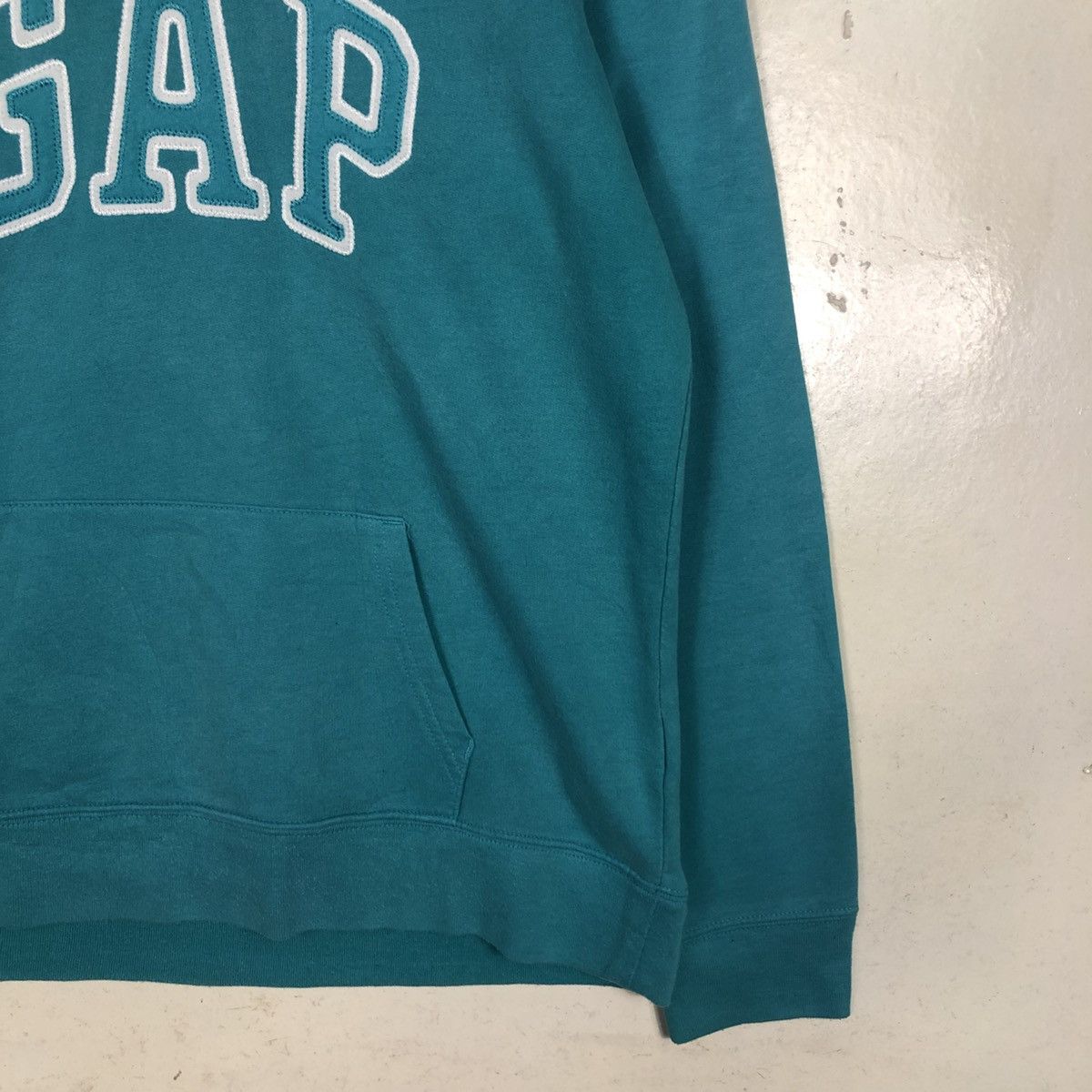 Japanese Brand 📌Vintage Hoodie Pull Over Gap Ocean Green Spell Out Size US L / EU 52-54 / 3 - 7 Thumbnail