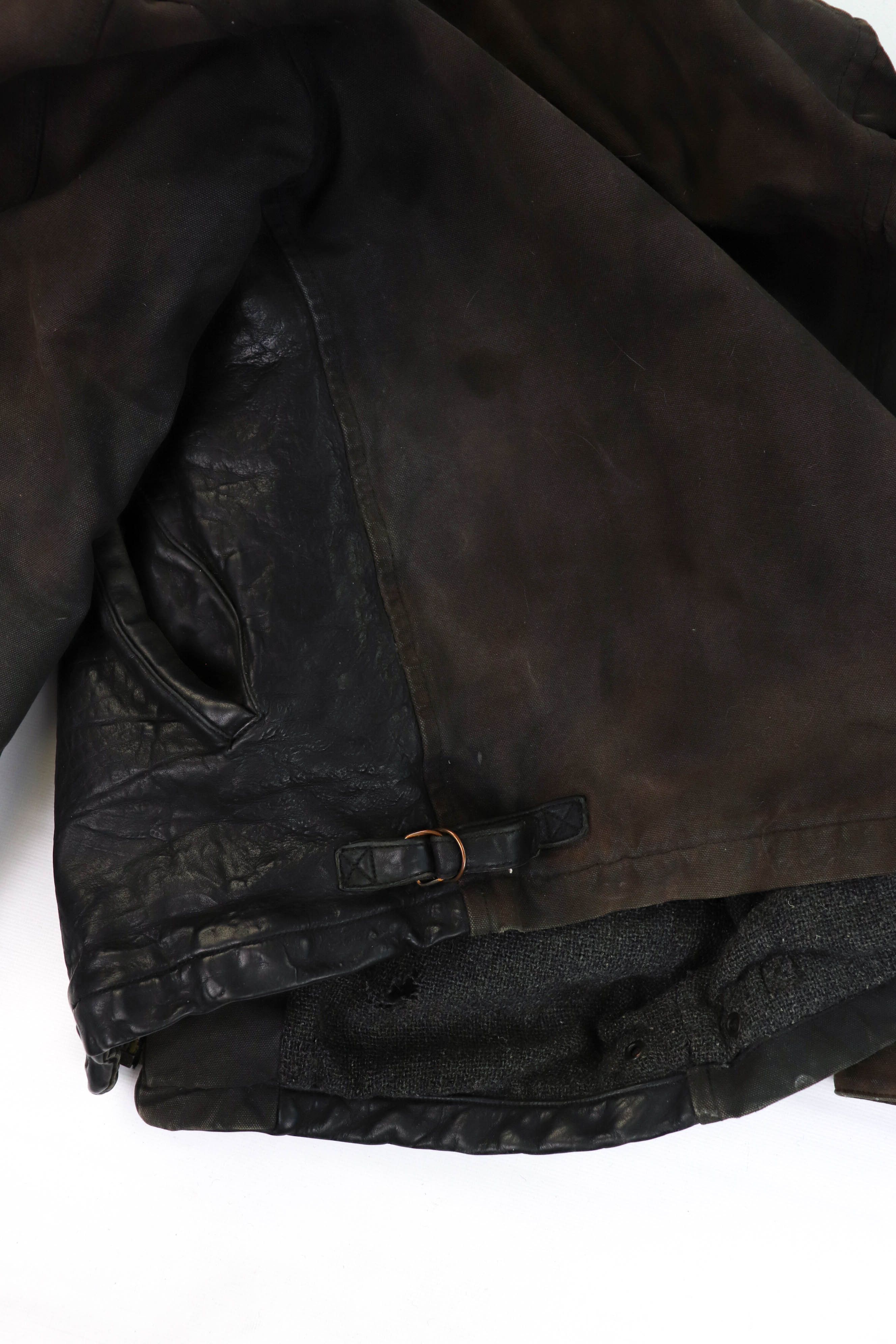Boneville Boneville Vintage Thrashed Distress Sunfaded Leather Jacket Size US L / EU 52-54 / 3 - 14 Thumbnail