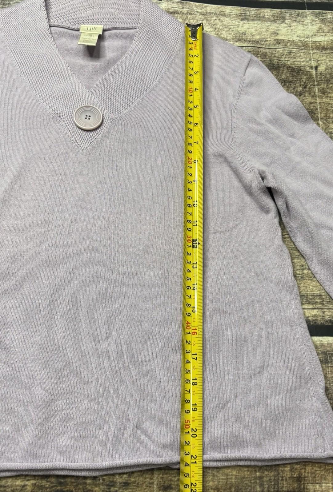 Other J Jill Sweater Womens Medium P Cotton Shawl V-Neck Button Size M / US 6-8 / IT 42-44 - 8 Thumbnail