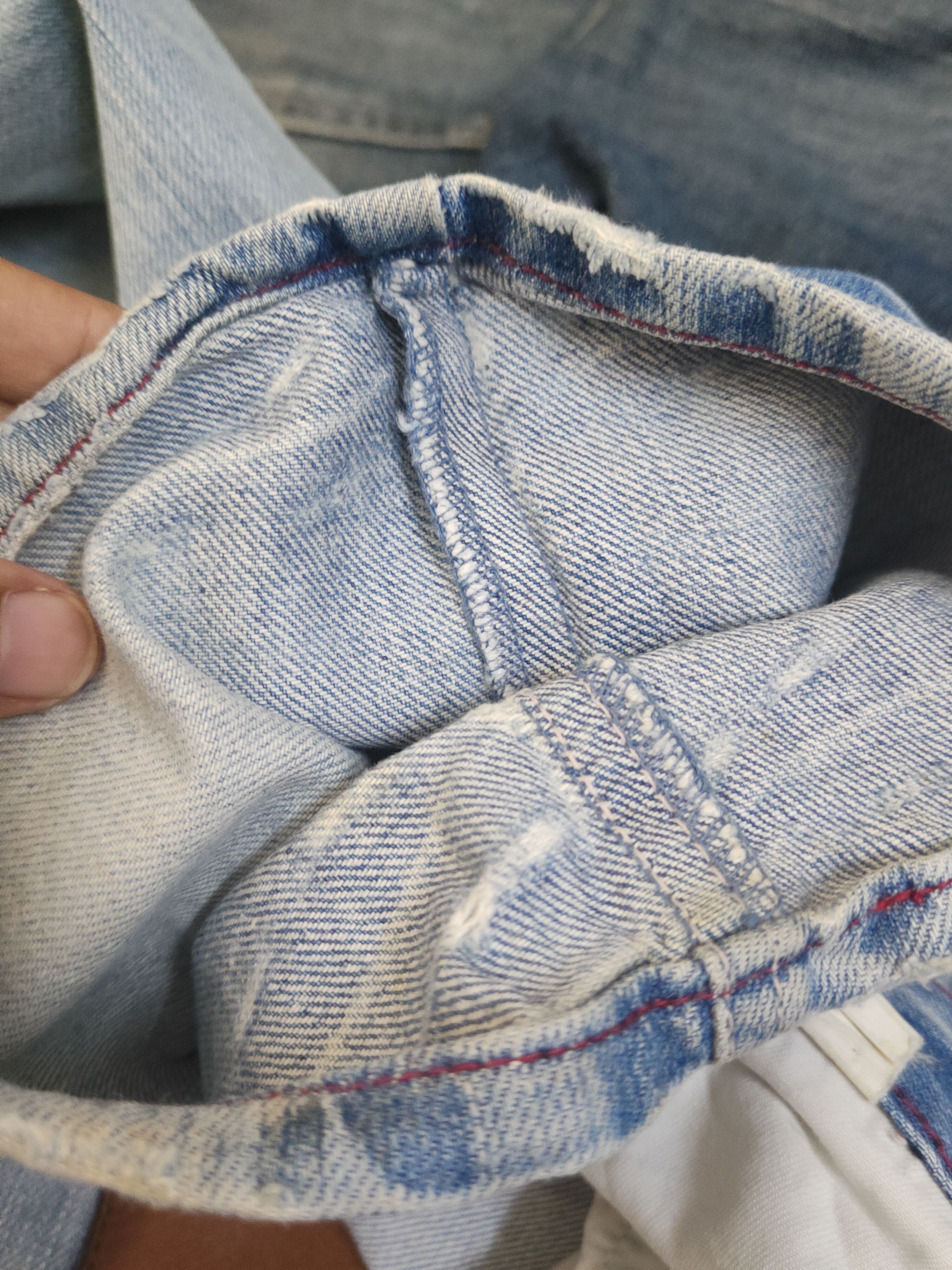 Global Work Global Work Light Blue Distressed Ripped denim Jeans #W1604 Size US 32 / EU 48 - 13 Thumbnail