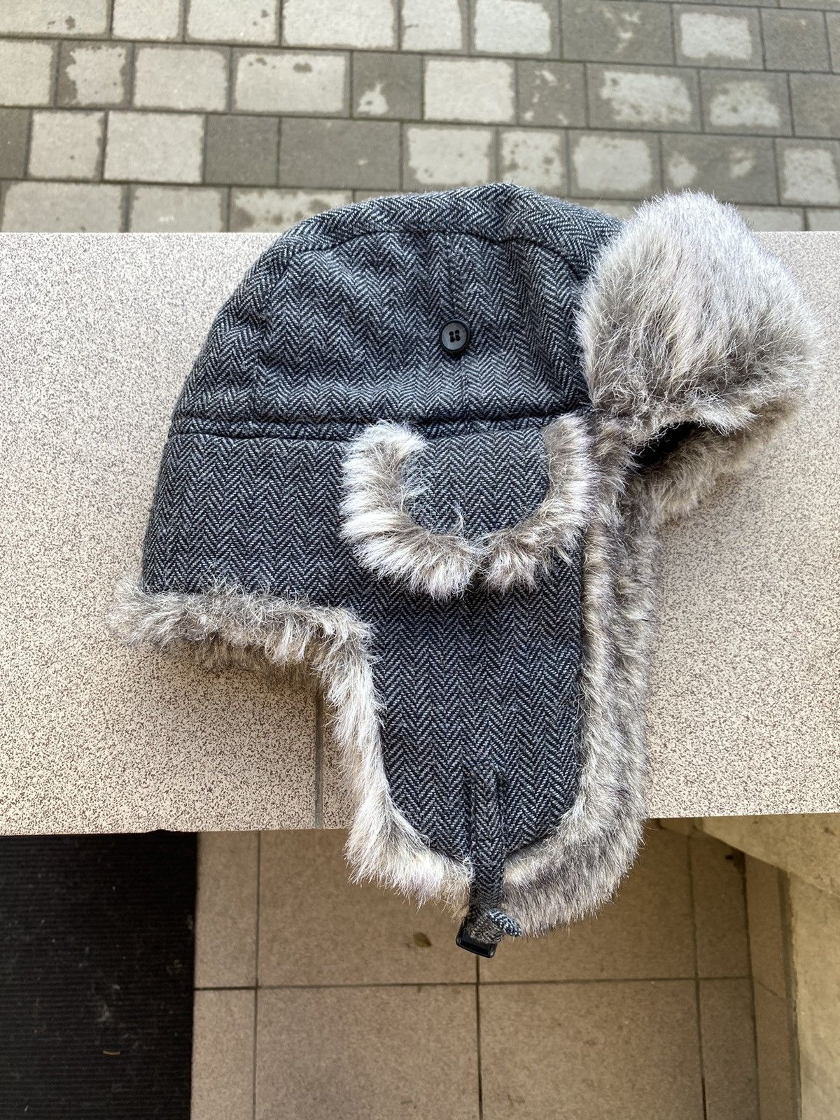 Hysteric Glamour × Vintage Crazy Y2k Mohair Fuzzy Hat Ushanka Punk Winter Size ONE SIZE - 2 Thumbnail
