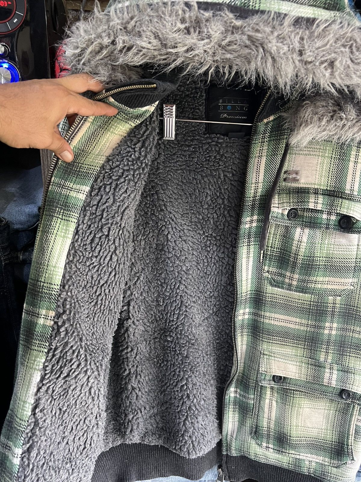 Billabong 🔥Vintage Billabong Plaid Sherpa Jacket Size US M / EU 48-50 / 2 - 13 Thumbnail