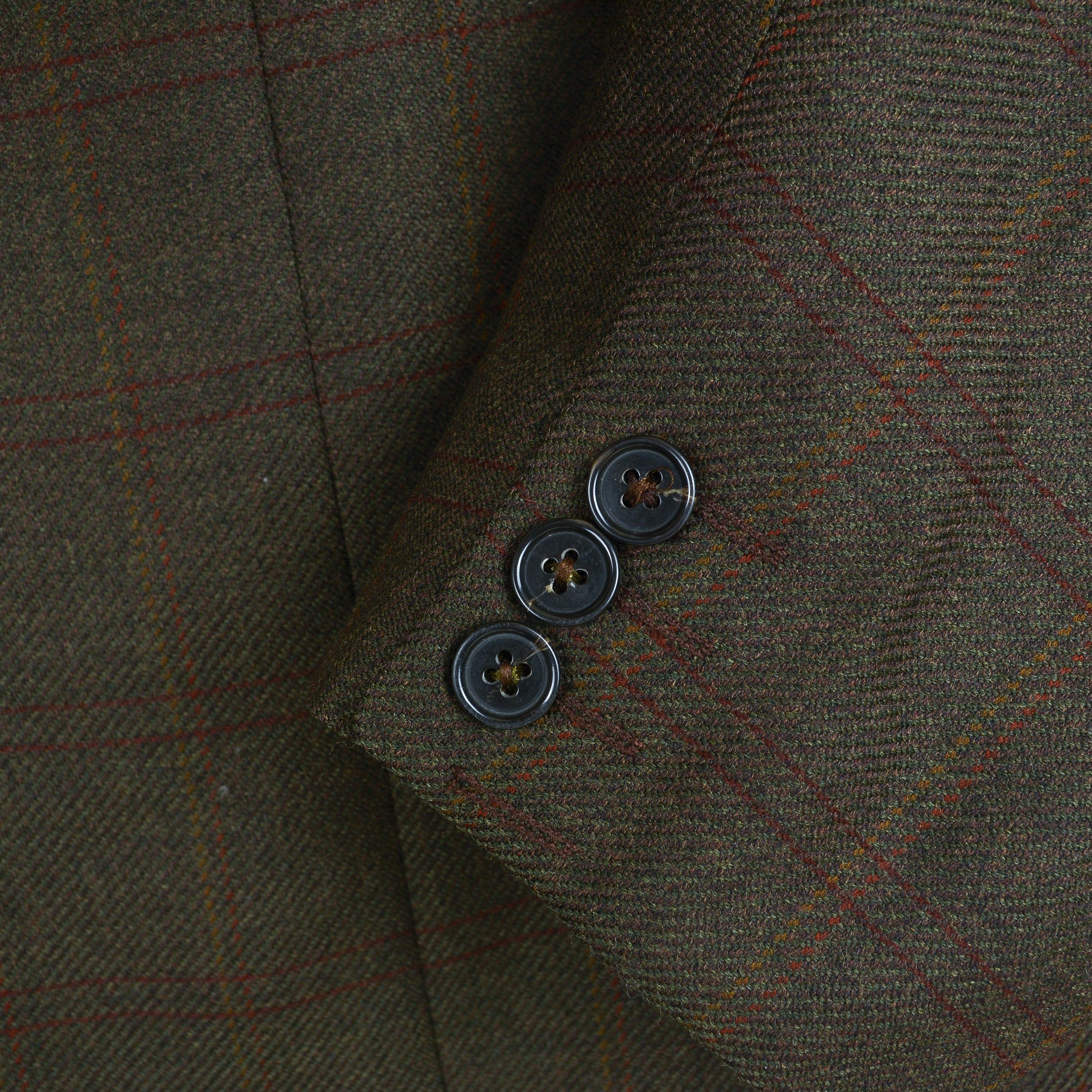 Ermenegildo Zegna Men Wool Blazer Check UK 44 US Jacket Plaid Coat EU 54 Size 44R - 4 Thumbnail