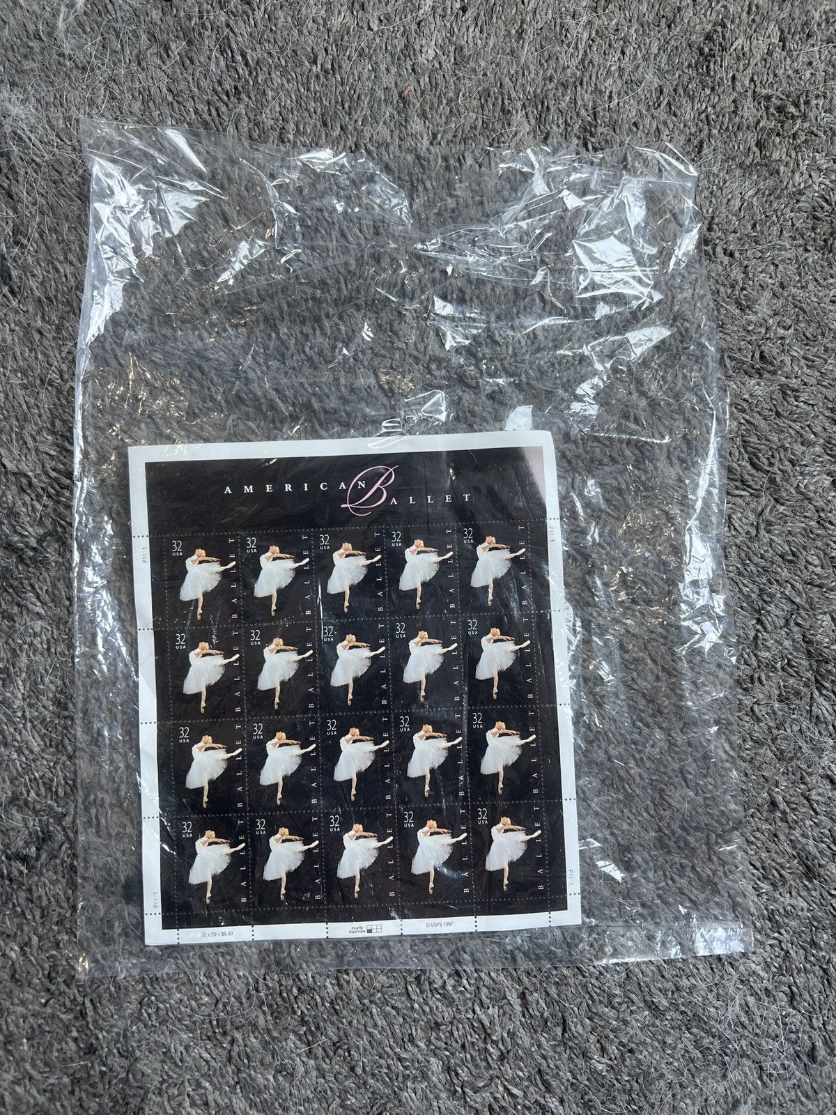 Vintage 1997 USPS American Ballet Stamp Sheet Size ONE SIZE - 1 Thumbnail