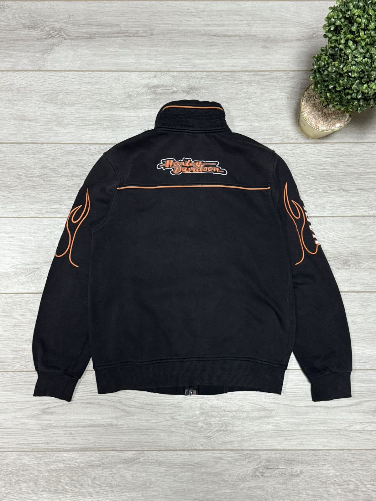 Harley Davidson Harley Davidson USA zip sweatshirt flames big logo Size US M / EU 48-50 / 2 - 2 Thumbnail
