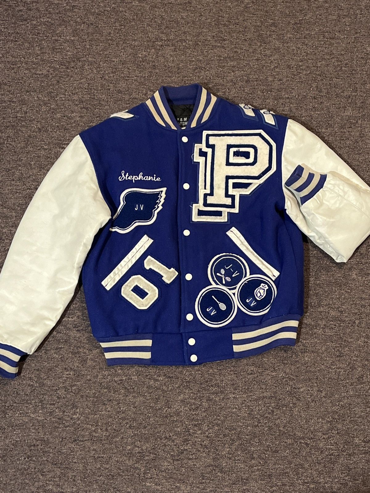 Vintage Vintage Blue Varsity Letterman Jacket – 2010 Size US M / EU 48-50 / 2 - 1 Thumbnail
