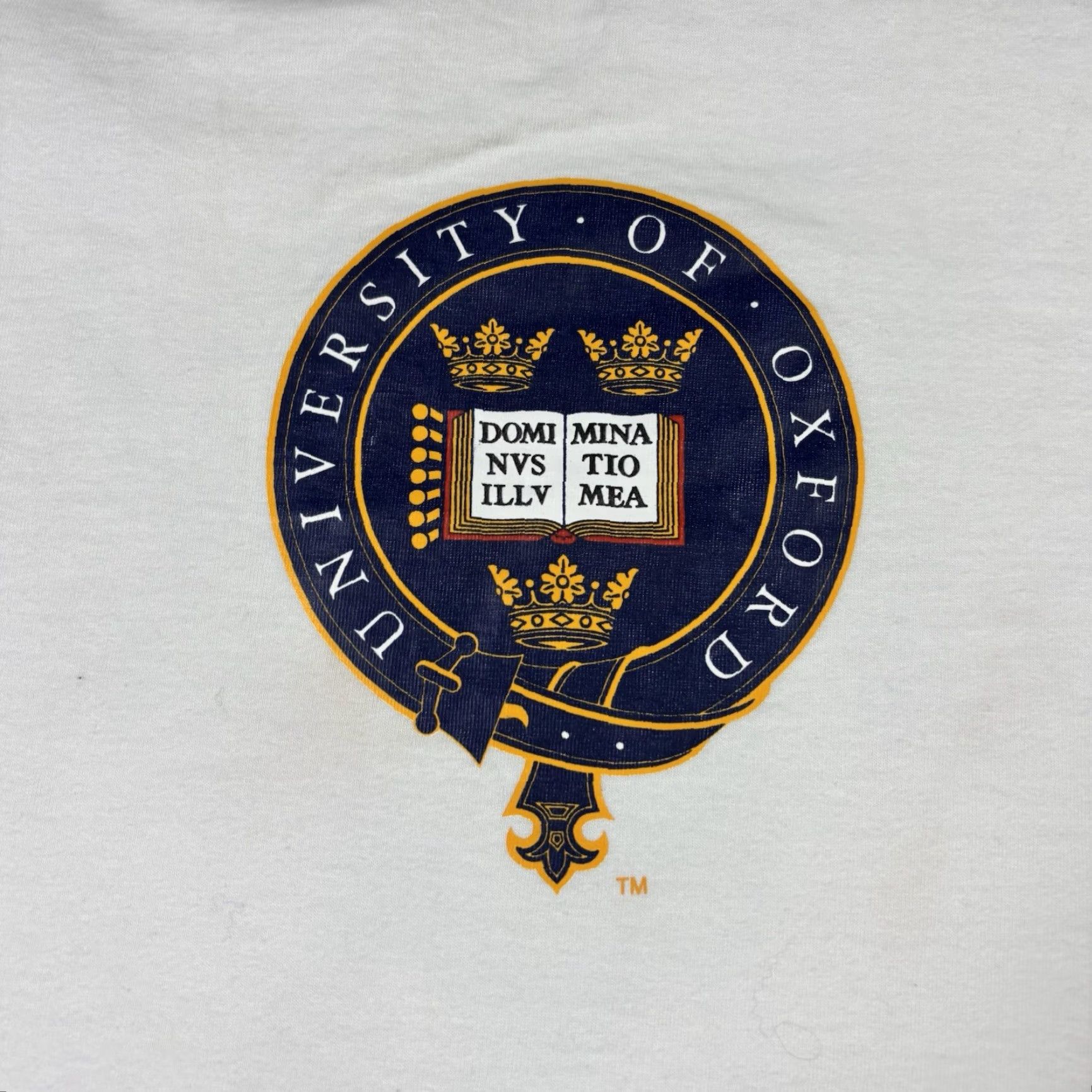 Vintage VINTAGE University Of Oxford Ringer T Shirt White XL Men Size US XL / EU 56 / 4 - 4 Thumbnail