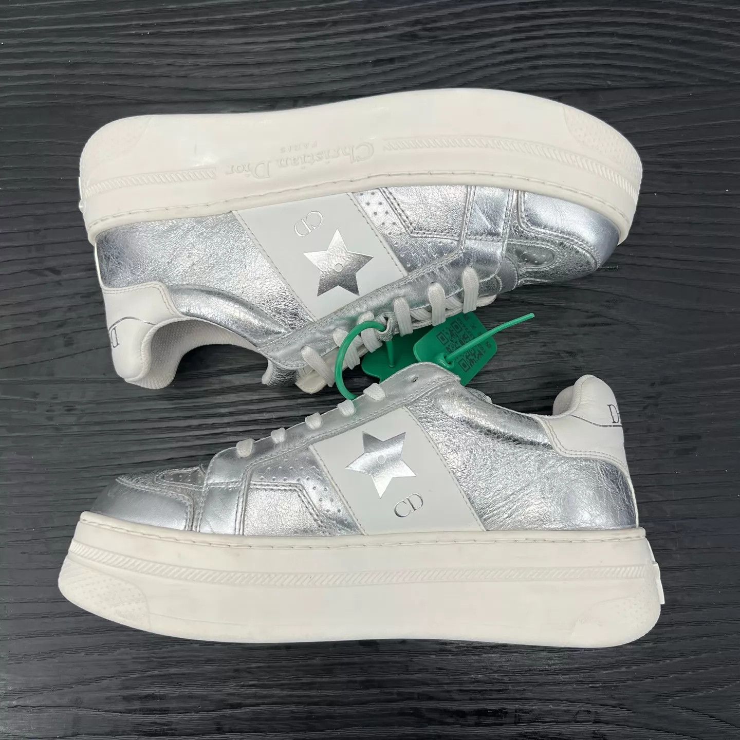 Dior Dior Star CD Silver Sneakers 35.5 New Size US 5 / IT 35 - 2 Thumbnail