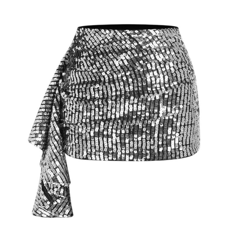 Cider Cider Sequins Low Rise Ruffle Hem Mini Skirt, Size M Size 28" / US 6 / IT 42 - 1 Thumbnail