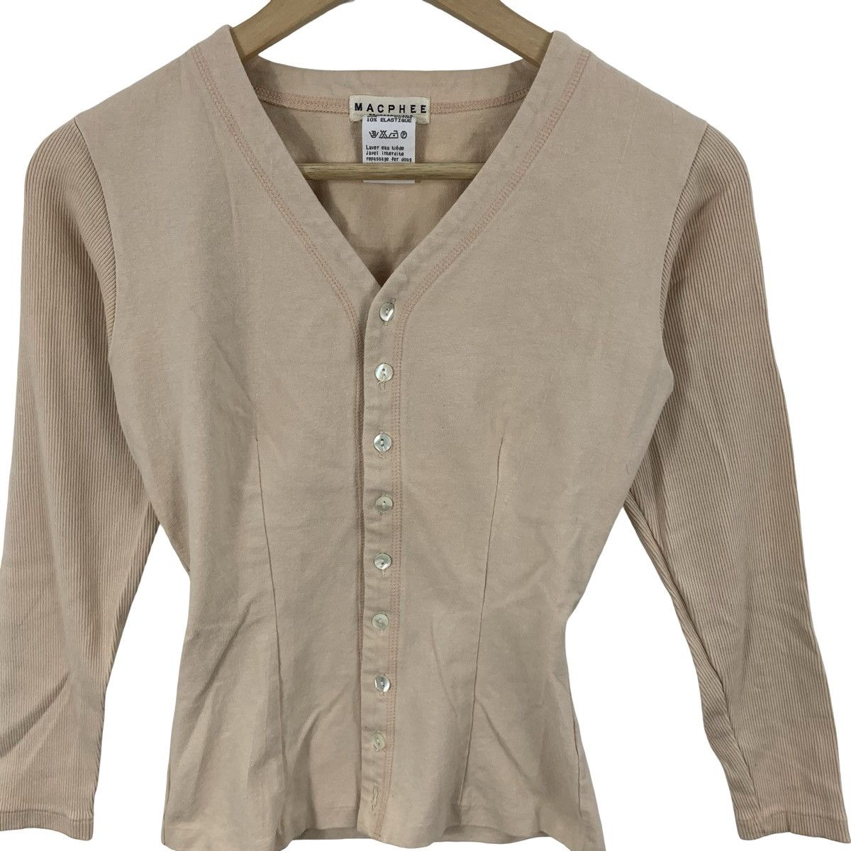 Vintage Vintage MACPHEE TOMORROWLAND Collection Ribbed Cardigan Size XS / US 0-2 / IT 36-38 - 6 Thumbnail