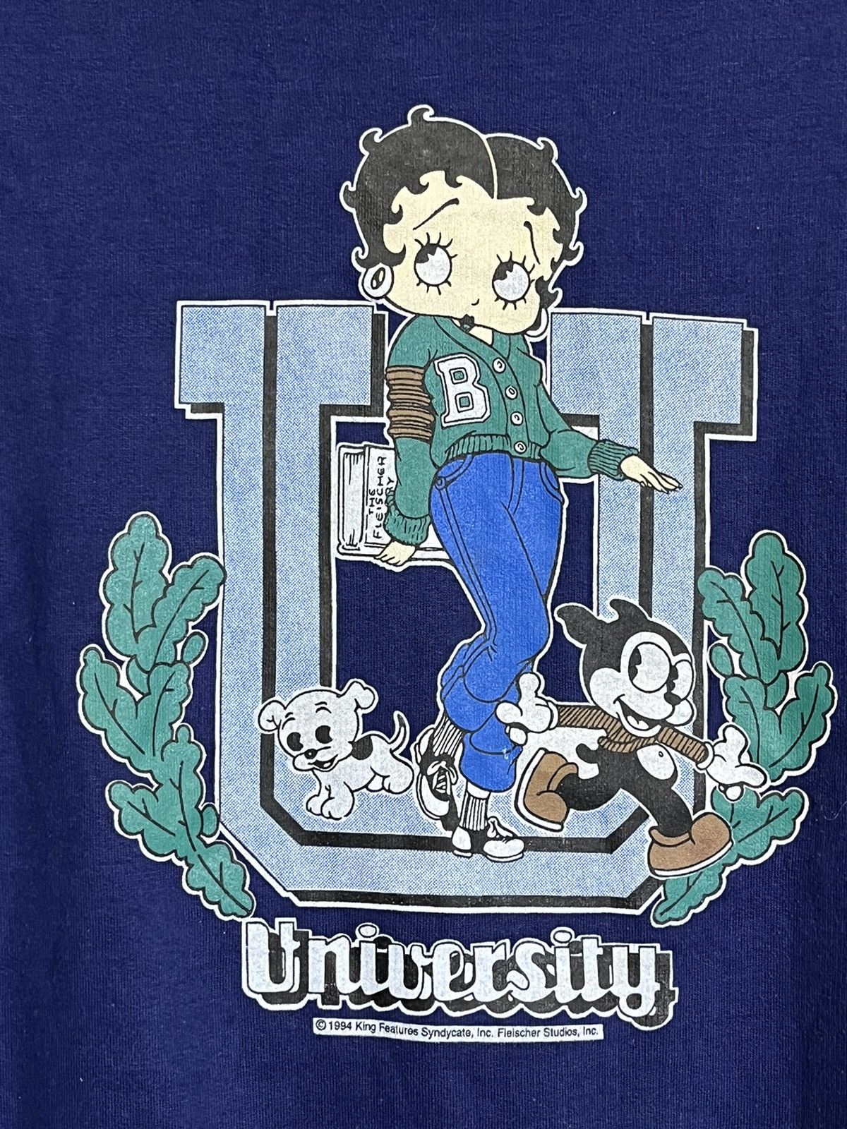 Cartoon Network VINTAGE 90s BETTY BOOP UNIVERSITY 1995 PULLOVER SWEATSHIRT Size US L / EU 52-54 / 3 - 3 Thumbnail