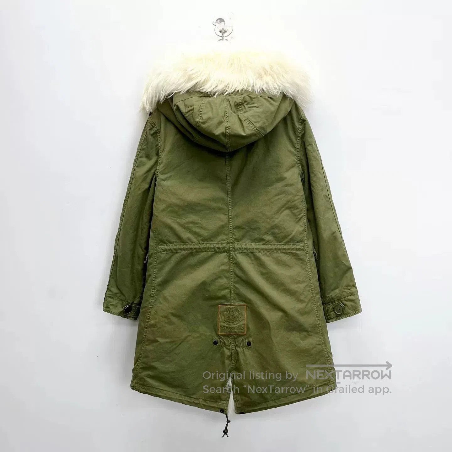 Other Military Green Mink Collar Cotton Coat. Size XS / US 0-2 / IT 36-38 - 2 Thumbnail