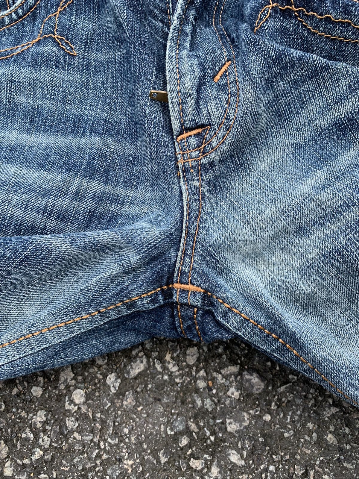Kapital FLARE EDWIN XV MUDMAX FADED & RUSTY DISTRESSED DENIM Size US 32 / EU 48 - 20 Thumbnail