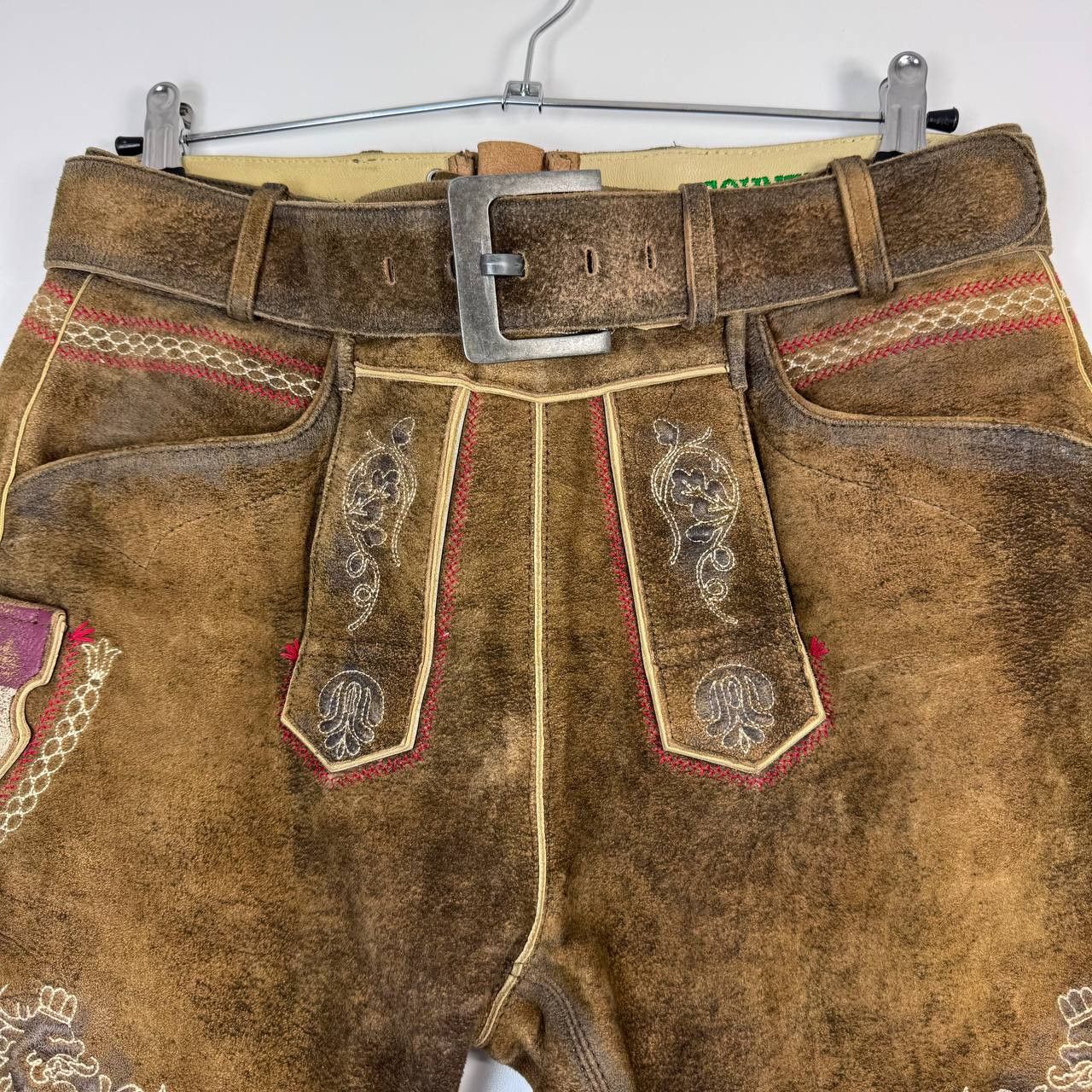 Other Country Line Traditional Lederhosen Leath Bavarian Shorts 46 Size US 30 / EU 46 - 4 Thumbnail