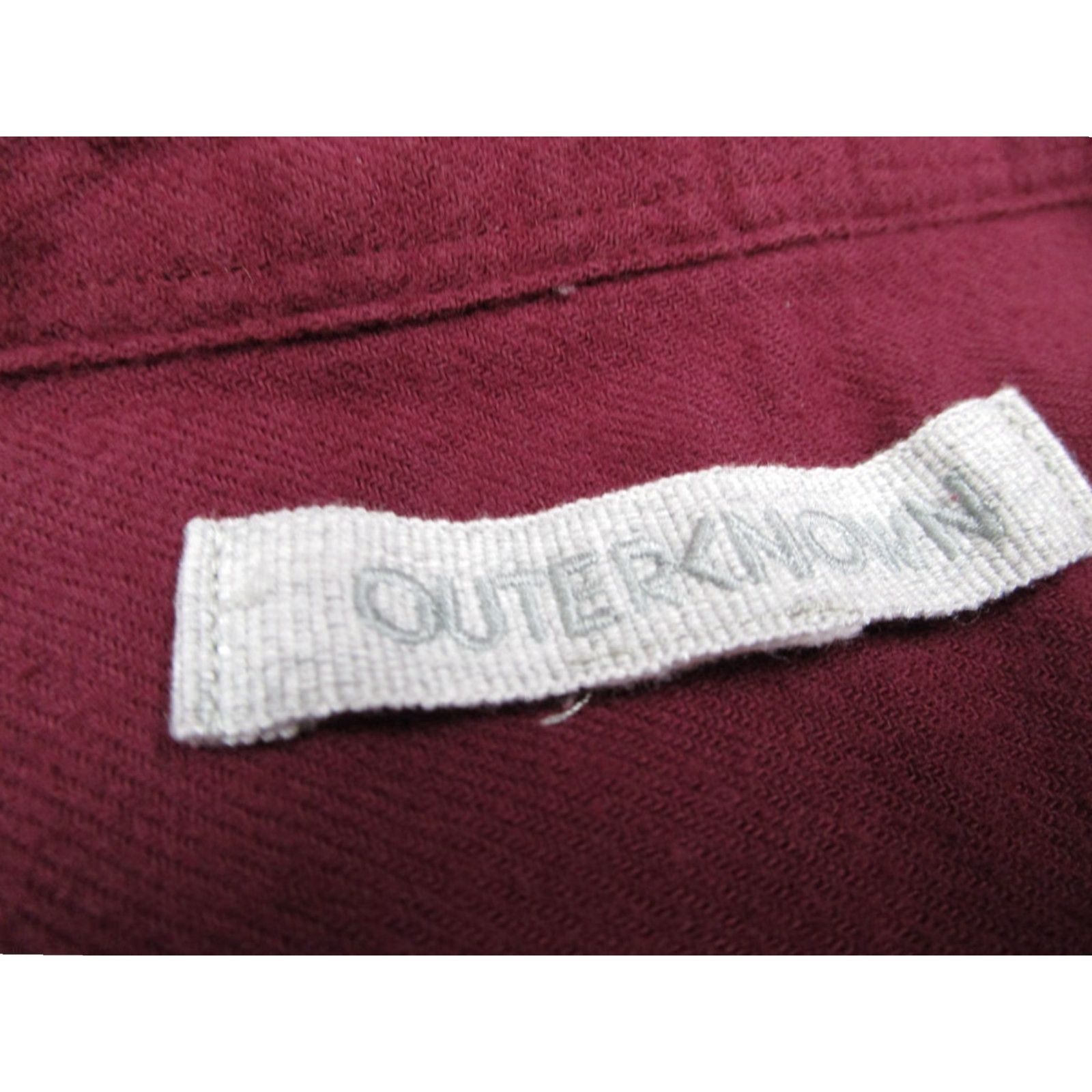 Outerknown OUTERKNOWN Organic Cotton Red Flannel Button-Up Shirt Mens Large Long Sleeve Workwear Size US L / EU 52-54 / 3 - 3 Thumbnail